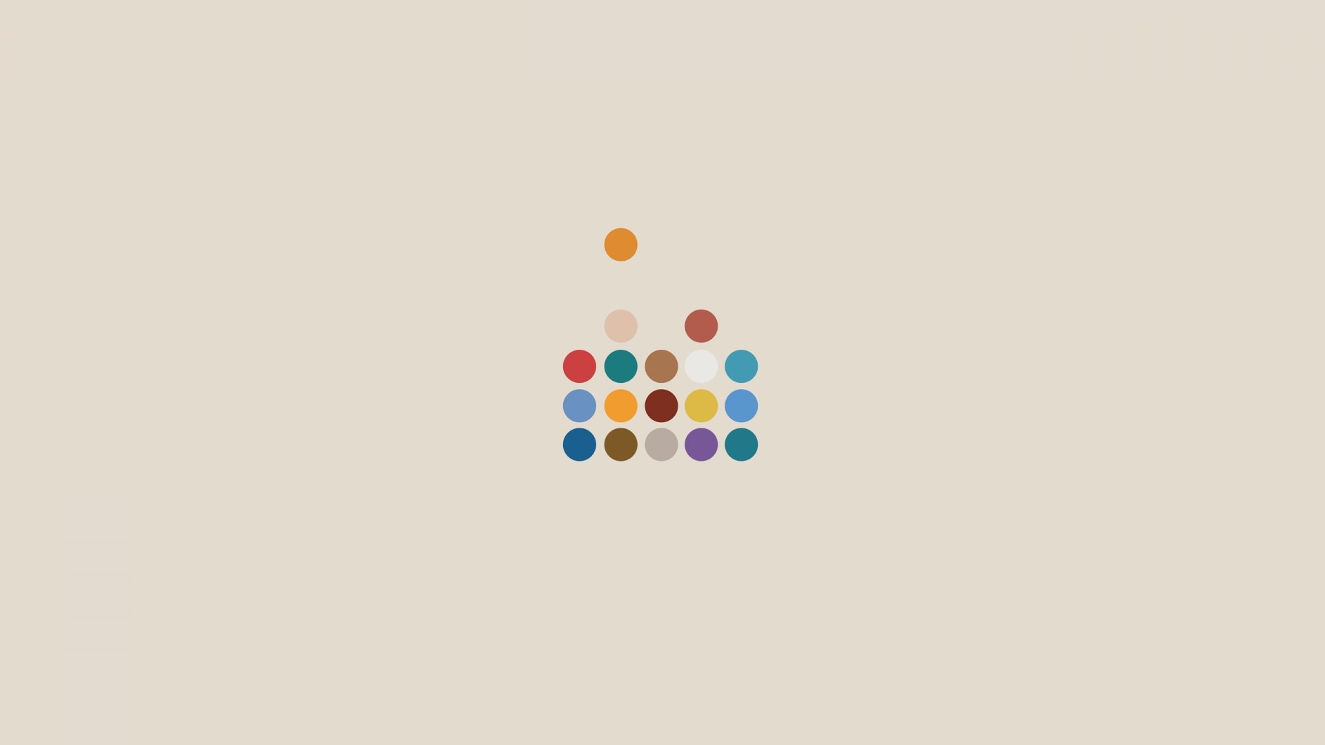 Minimalist colorful dots on a plain background HD Wallpaper
