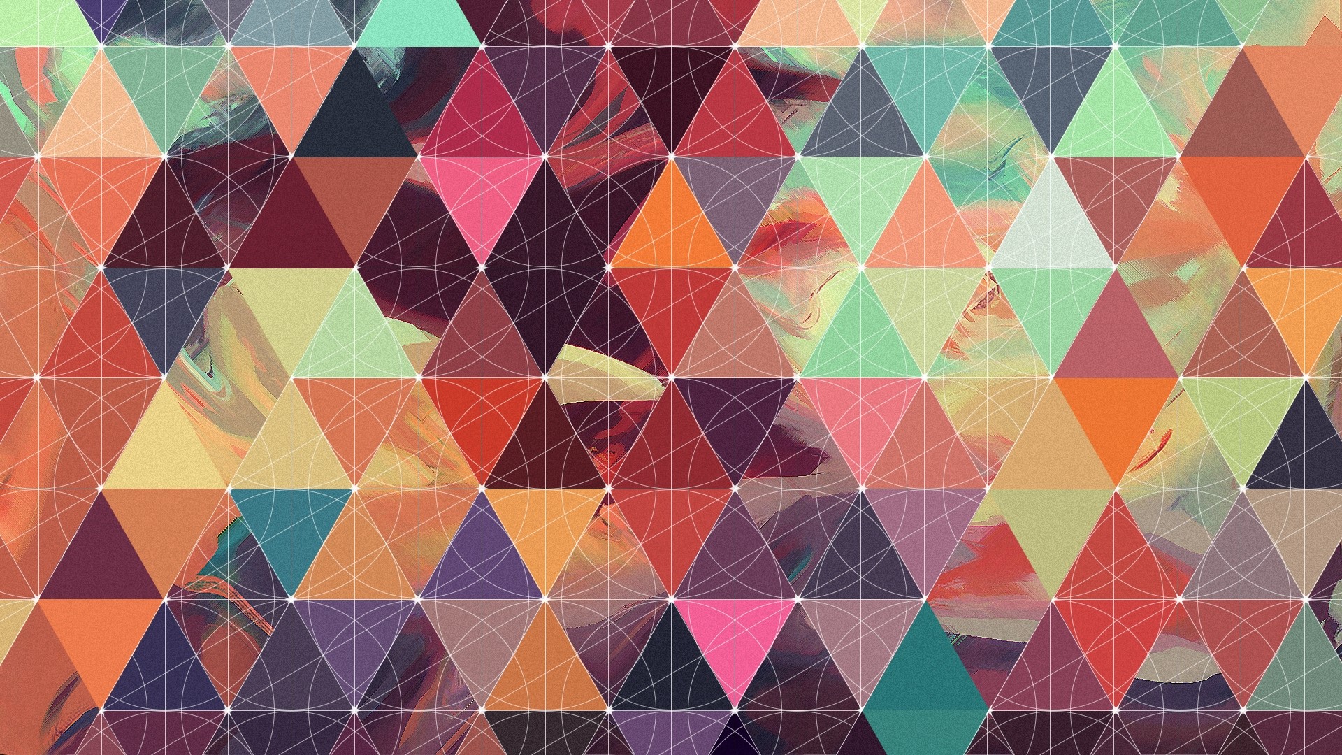 Textured geometric abstract art with triangles HD Wallpaper