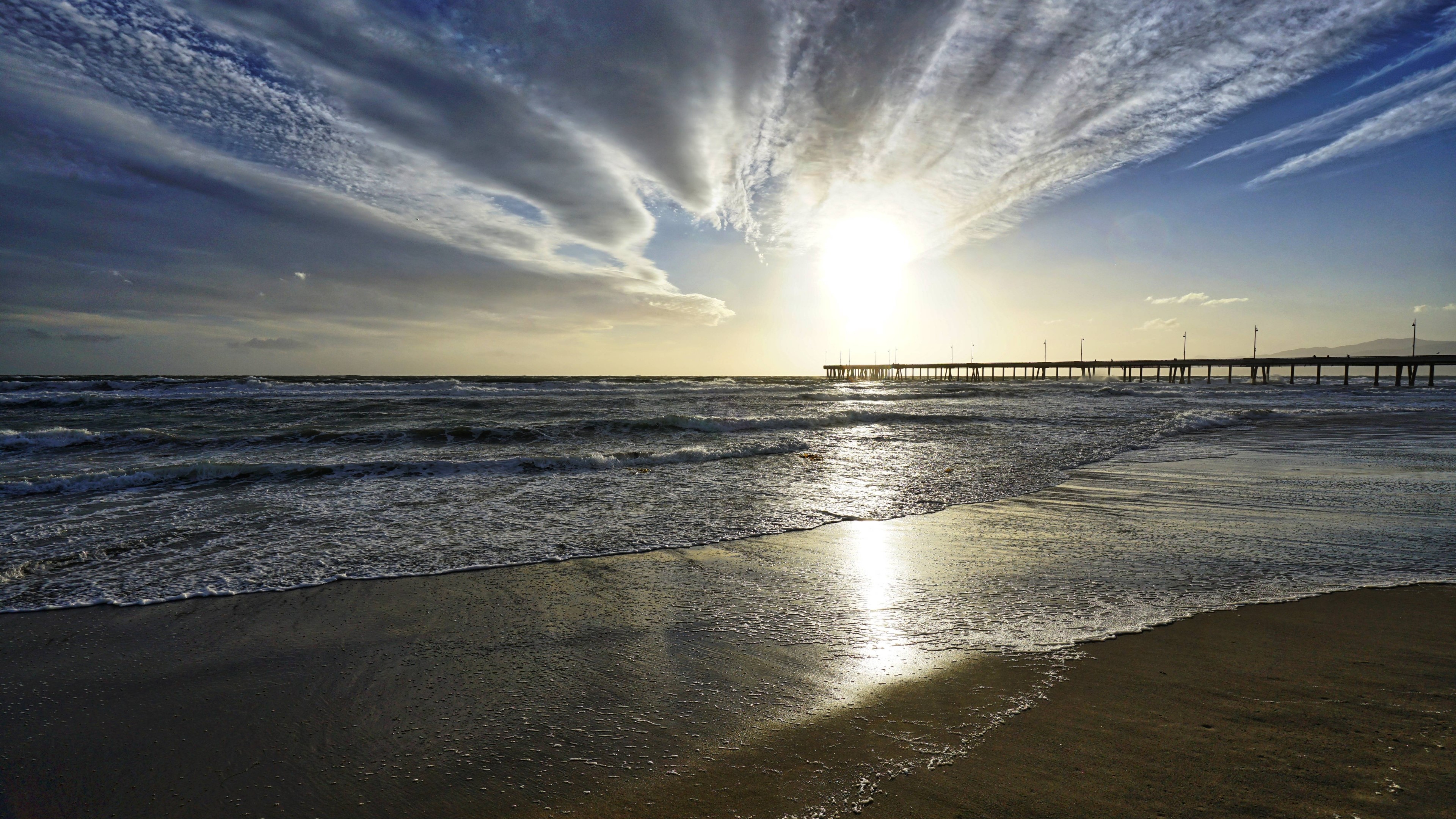 Sunset at Venice Beach HD Wallpaper