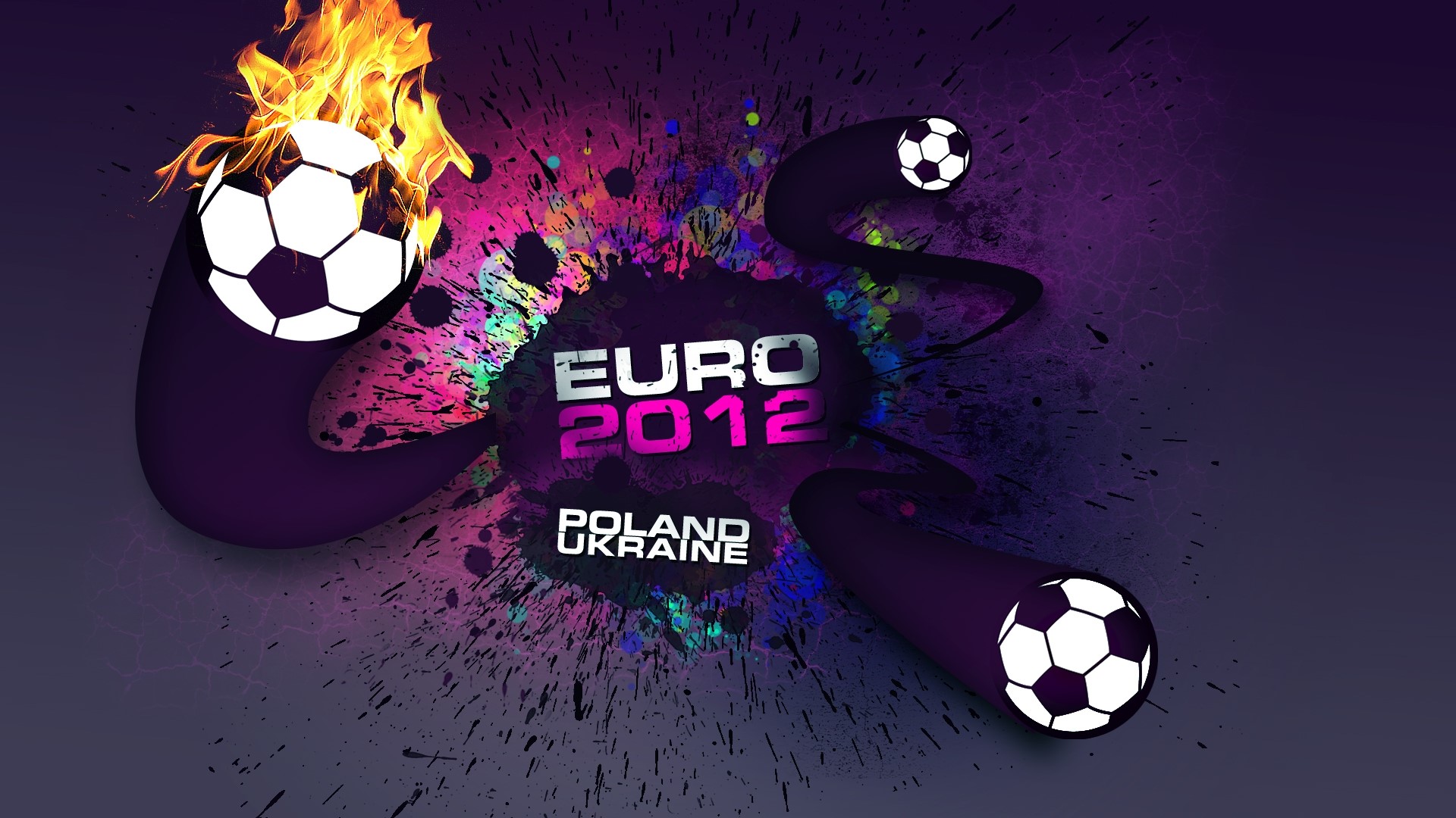 Euro 2012 Poland Ukraine soccer balls HD Wallpaper