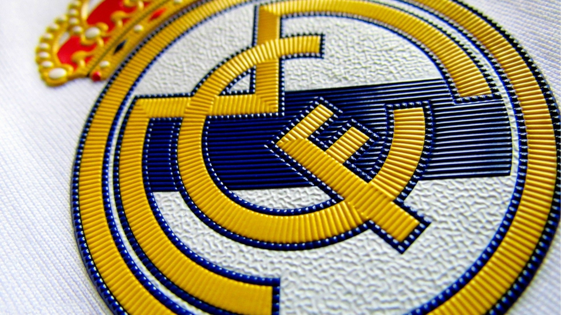 Real Madrid Logo with Crown HD Wallpaper