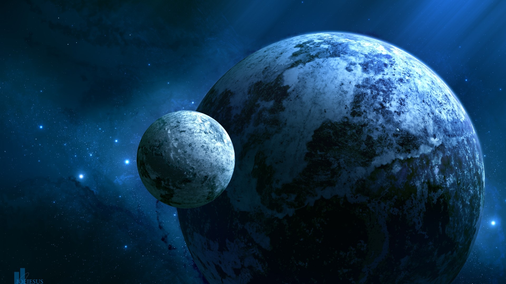 Two planets in the universe HD Wallpaper