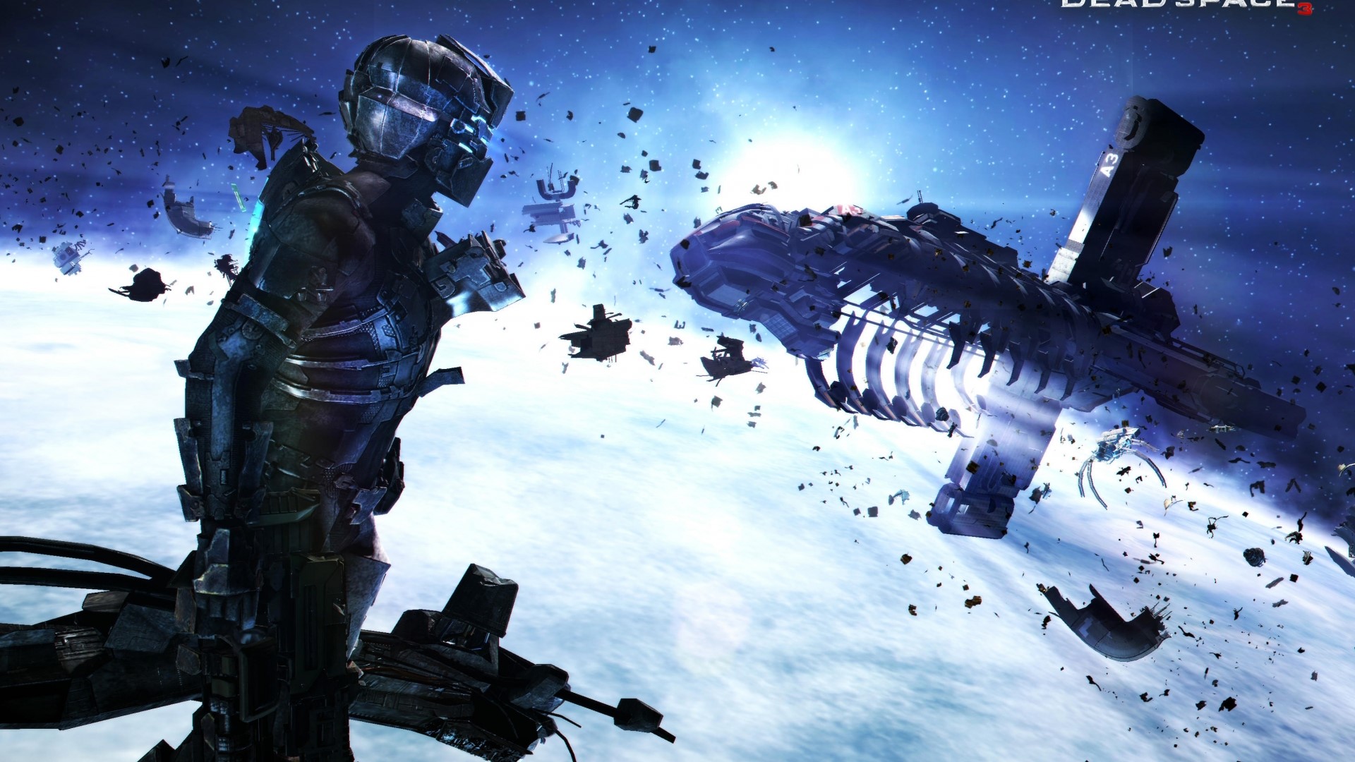 Isaac Clarke from Dead Space 3 in space HD Wallpaper