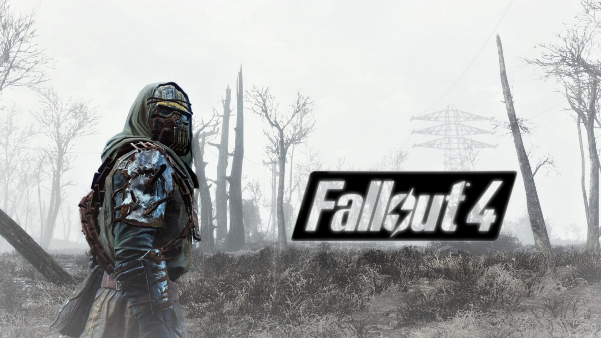 Fallout 4 game logo with character HD Wallpaper