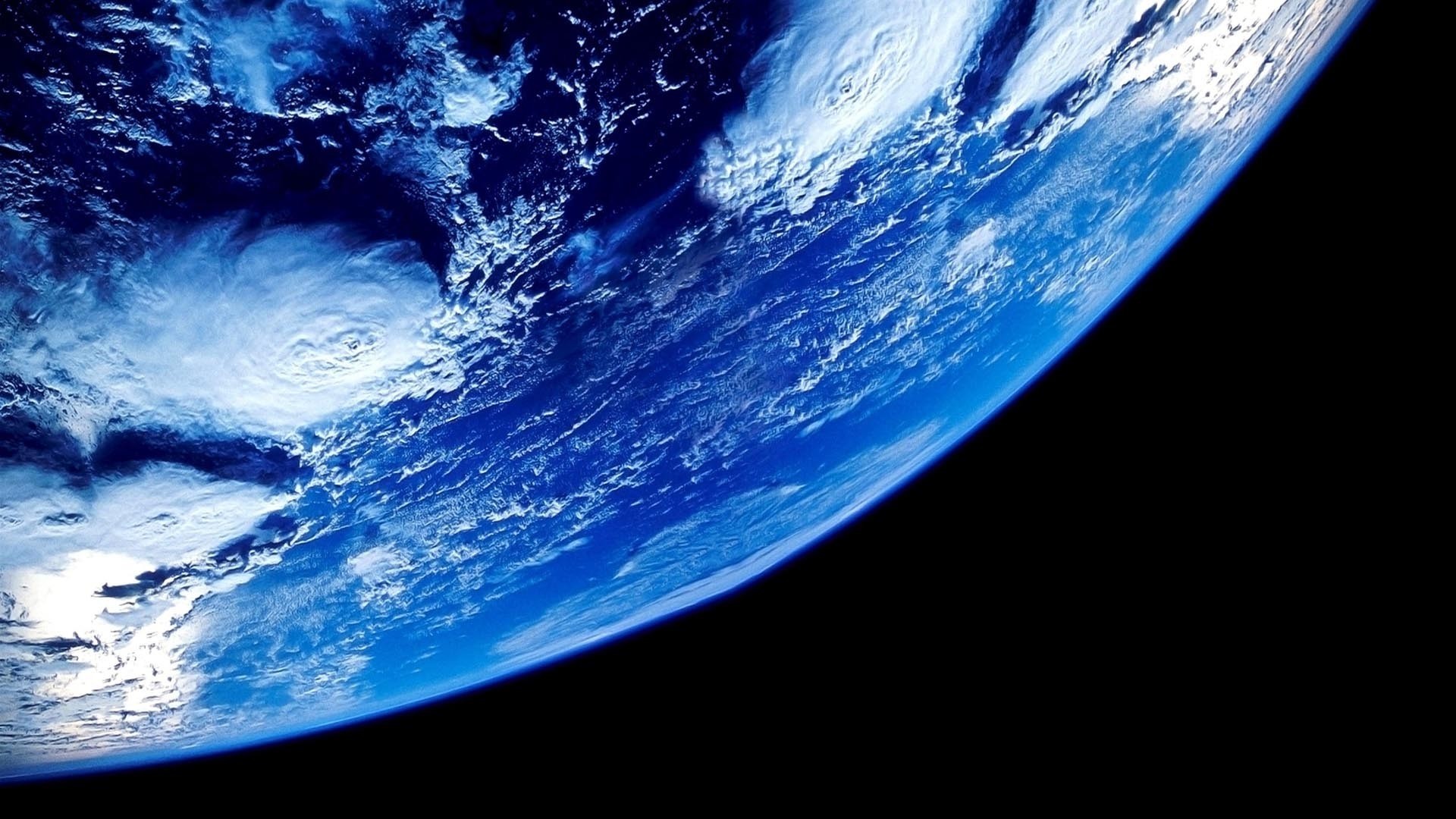 Earth from space with clouds HD Wallpaper