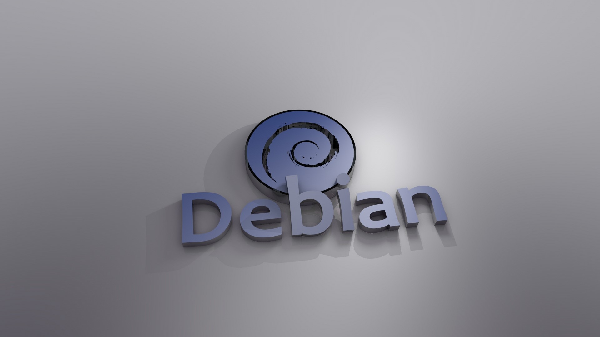 Debian Linux OS 3D Logo HD Wallpaper