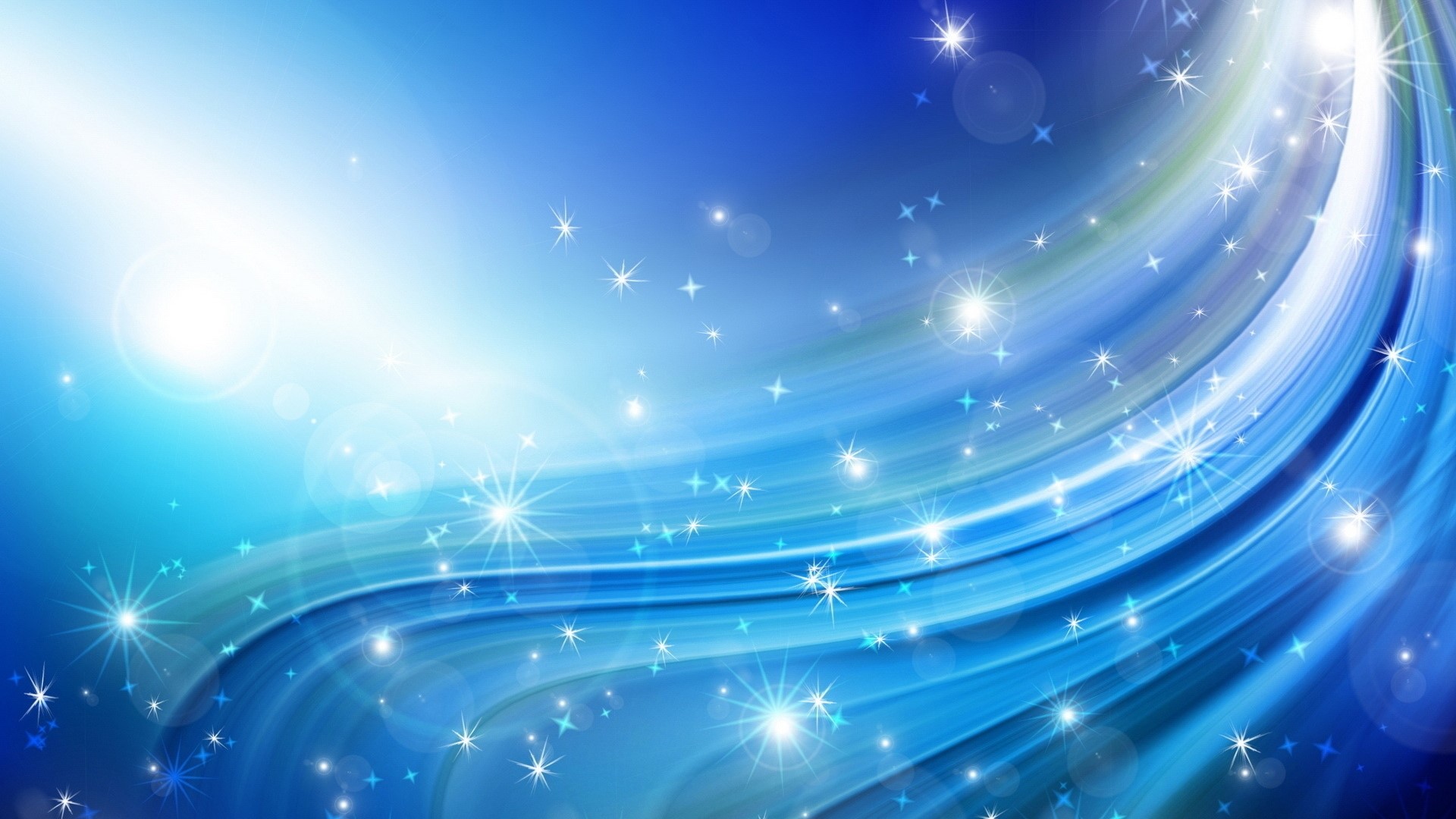 Shiny Sparkling Blue Abstract HD Wallpaper