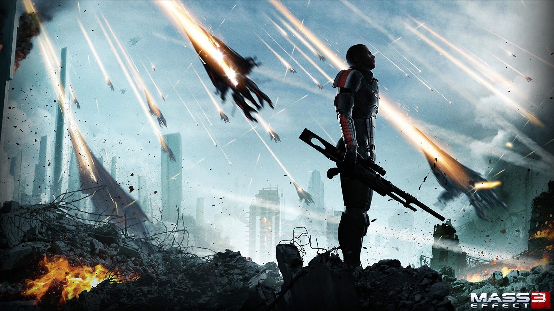 Mass Effect 3 game cover art HD Wallpaper