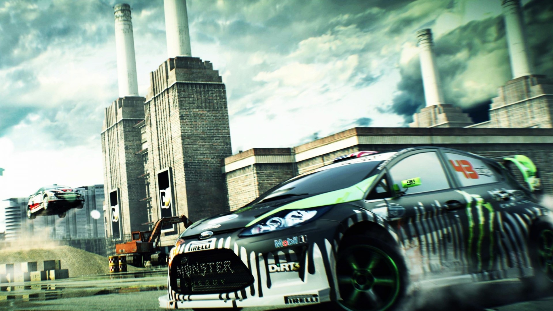 Dirt 3 Race with Monster Energy Car HD Wallpaper