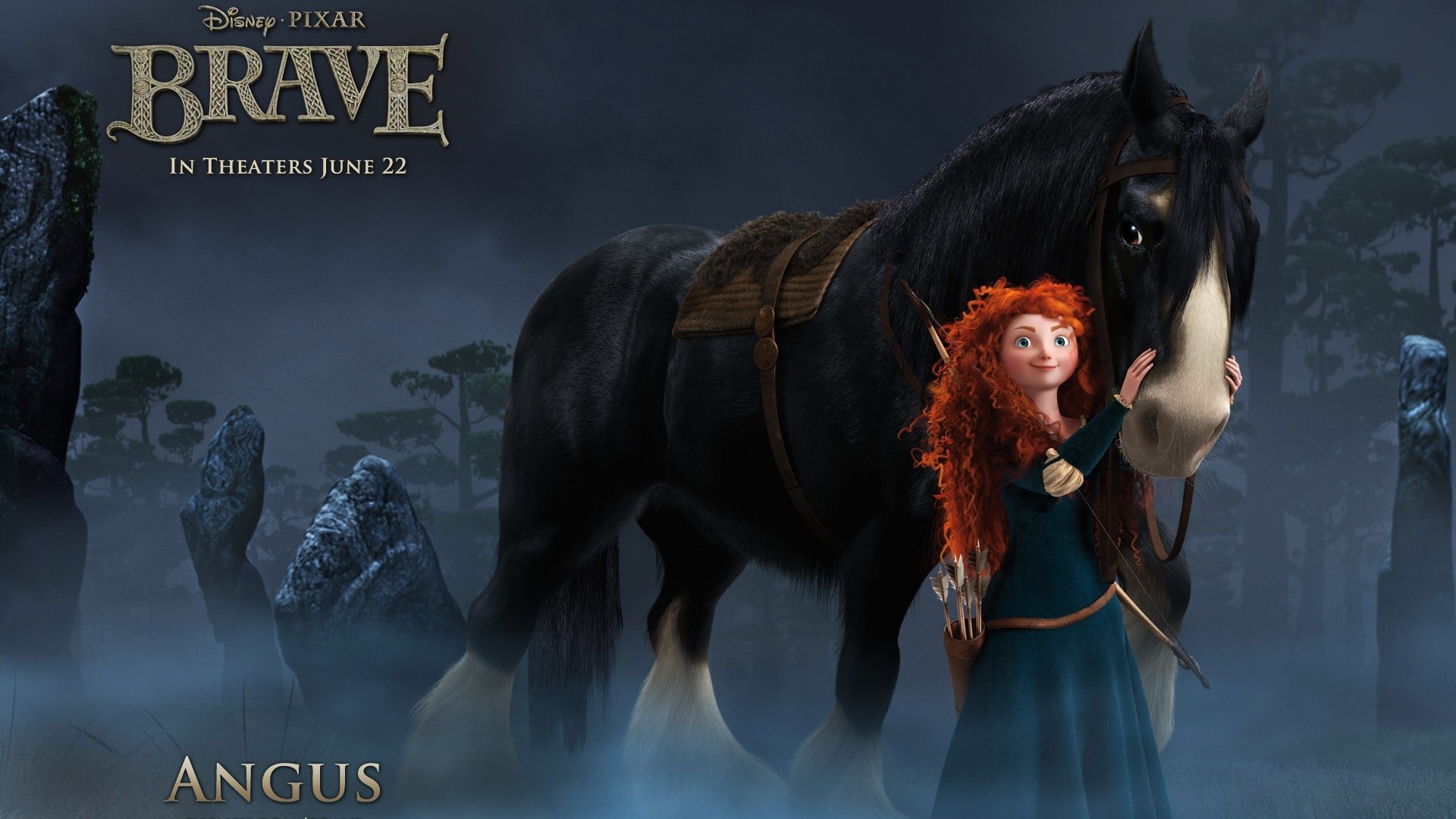 Merida and Angus from Disney Pixar Brave HD Wallpaper