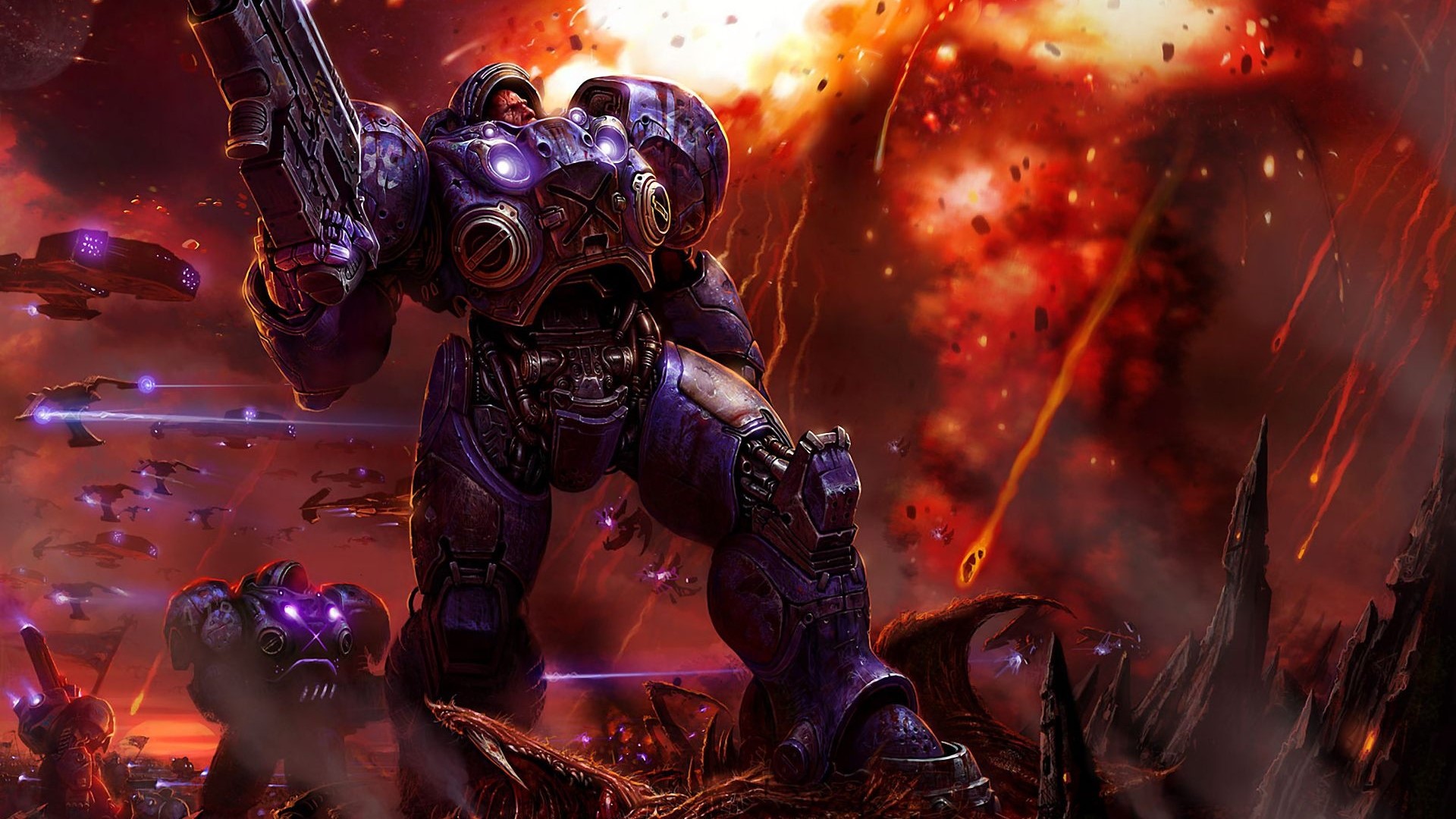 StarCraft Terran Marine in Battle HD Wallpaper