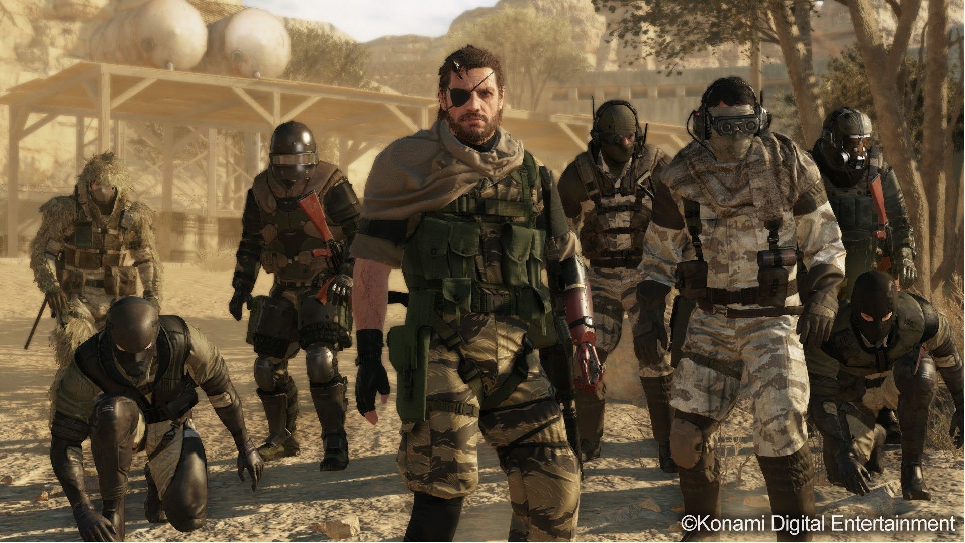 Snake and soldiers from Metal Gear Solid V: The Phantom Pain HD Wallpaper