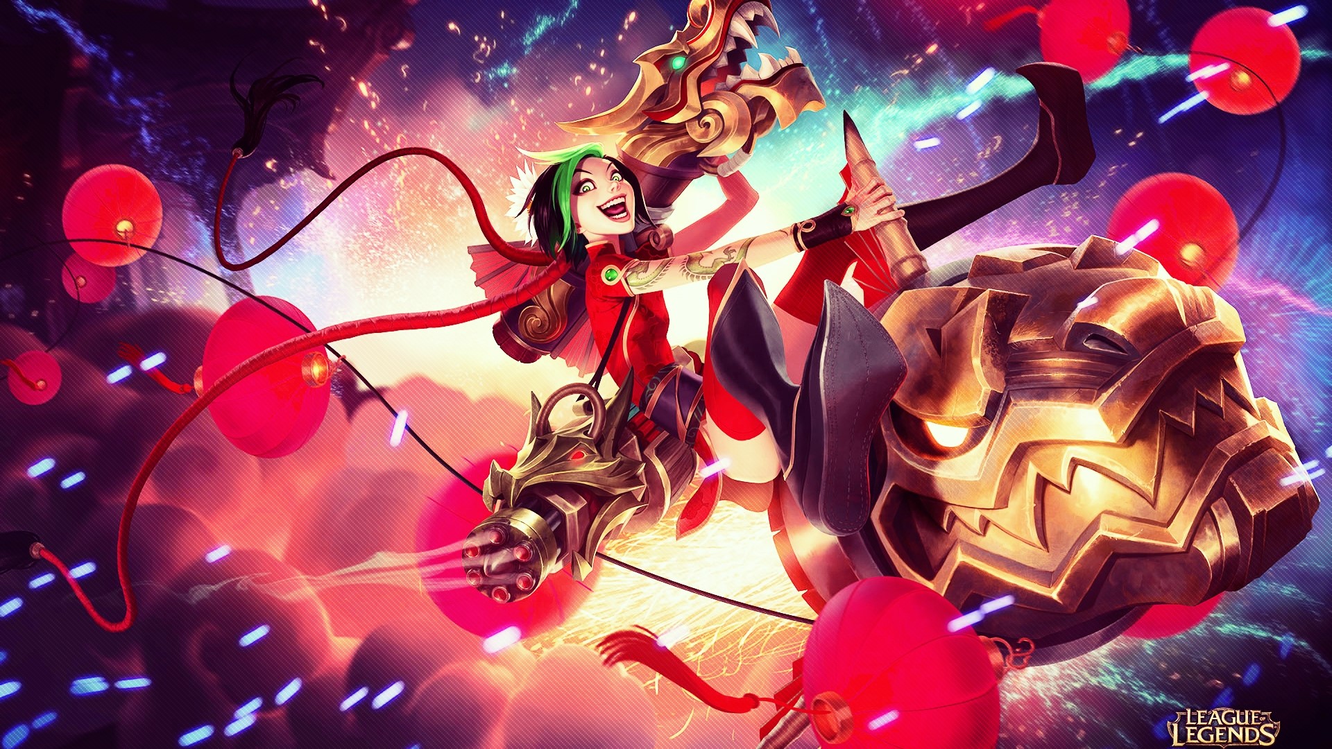 Firecracker Jinx from League of Legends HD Wallpaper