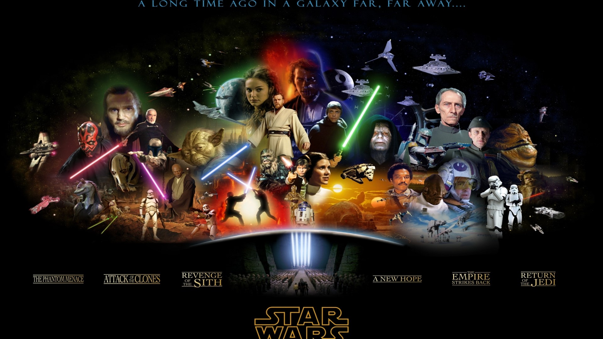 Star Wars Saga Montage HD Wallpaper