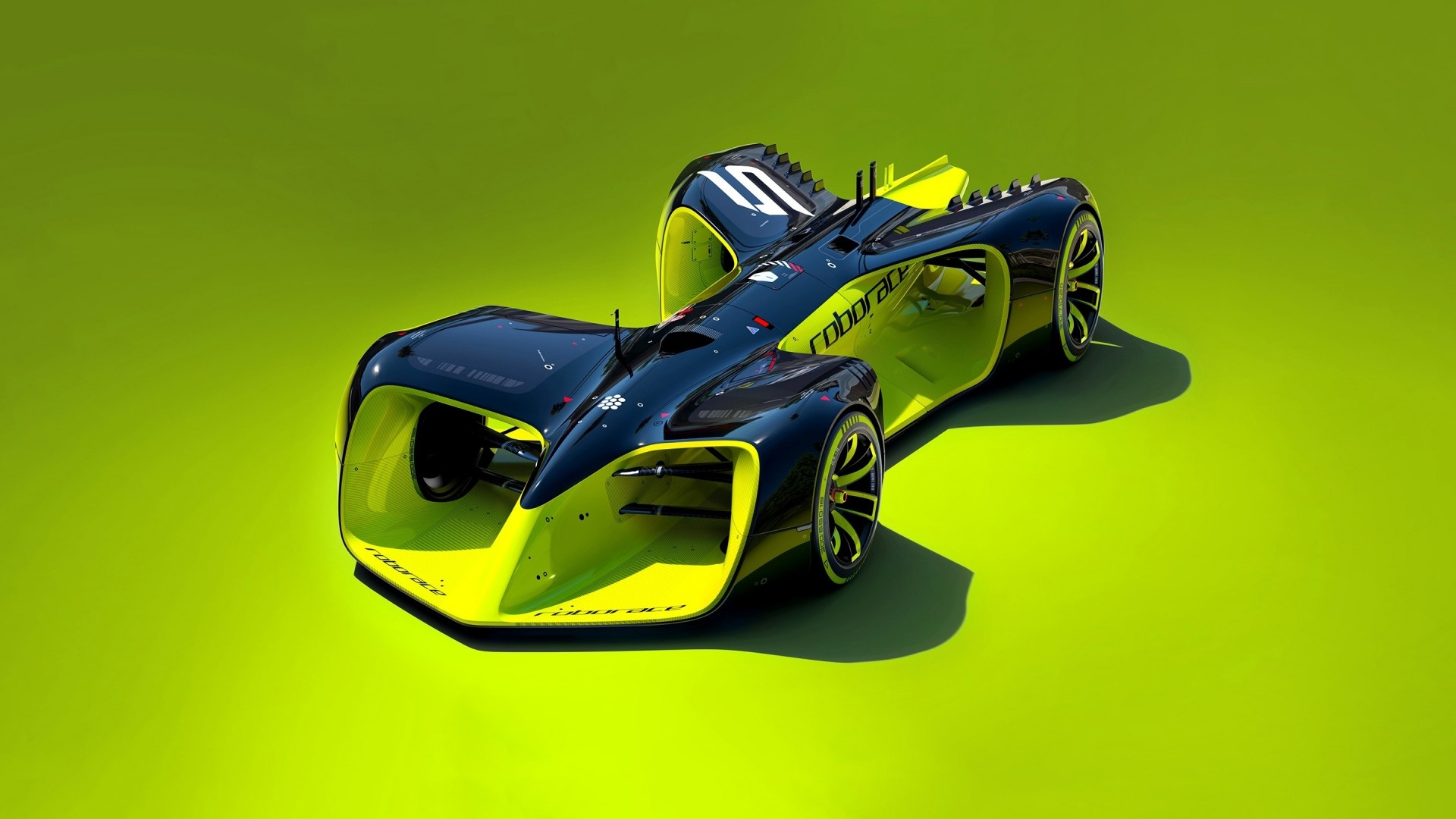 Roborace driverless electric car with number 10 HD Wallpaper