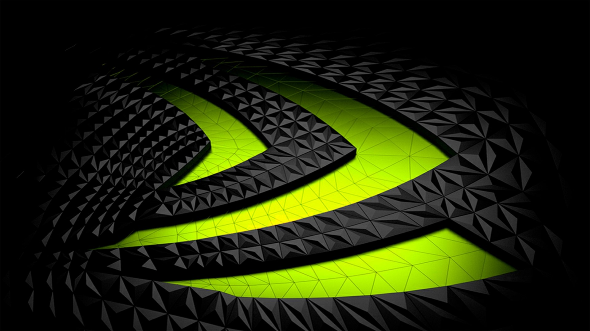 Nvidia logo with abstract geometric pattern HD Wallpaper