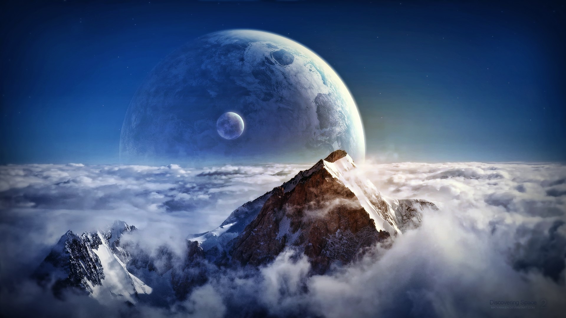 Sci Fi Planet and Space Landscape HD Wallpaper