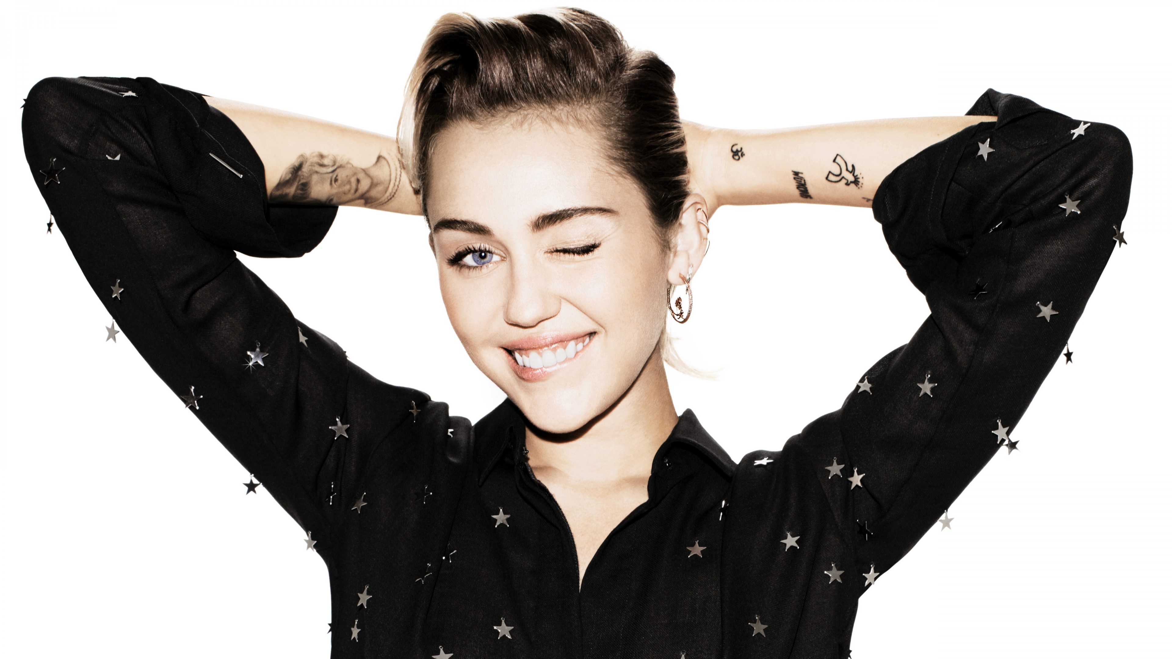 Miley Cyrus from Elle Magazine HD Wallpaper