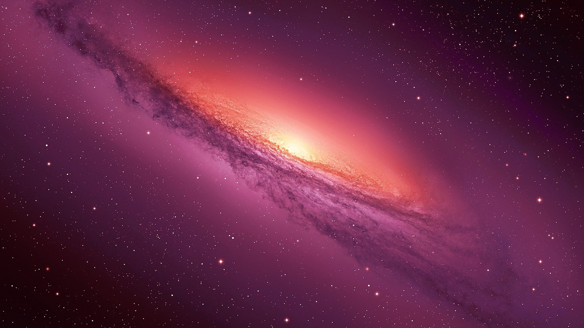 Purple galaxy with stars HD Wallpaper