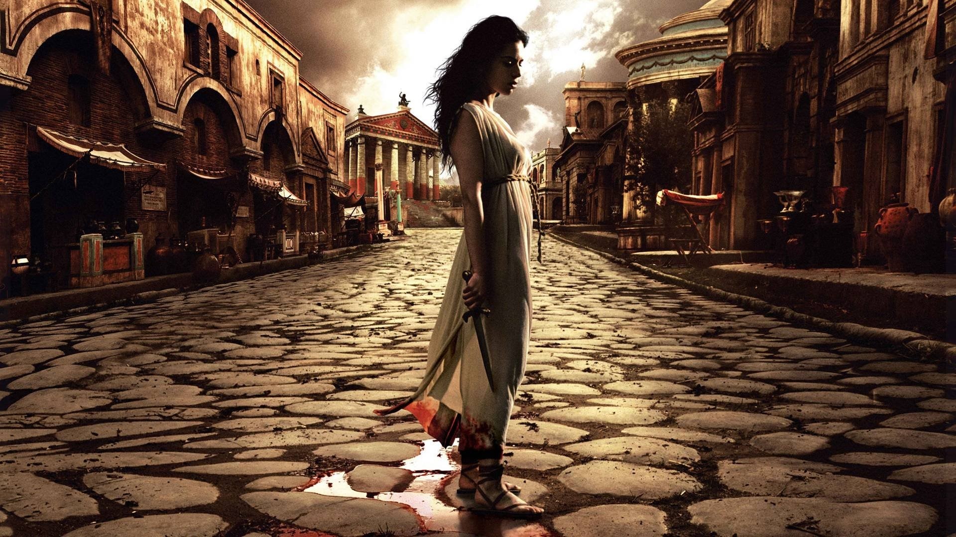 Woman with knife in Ancient Rome HD Wallpaper