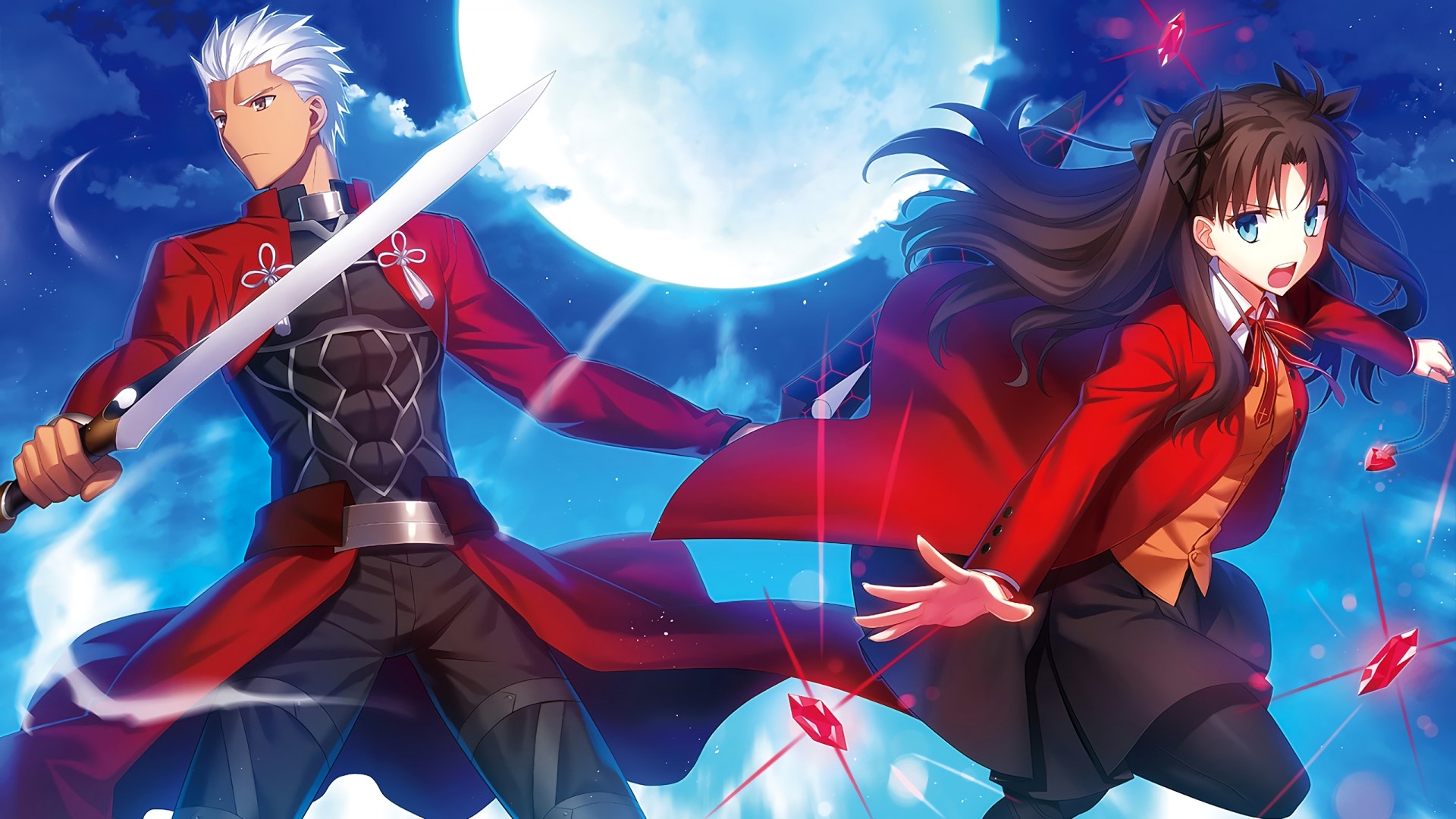 Archer and Rin Tohsaka from Fate/Stay Night HD Wallpaper