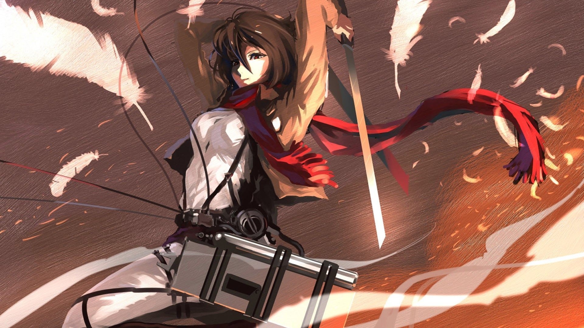 Mikasa Ackerman from Attack on Titan HD Wallpaper