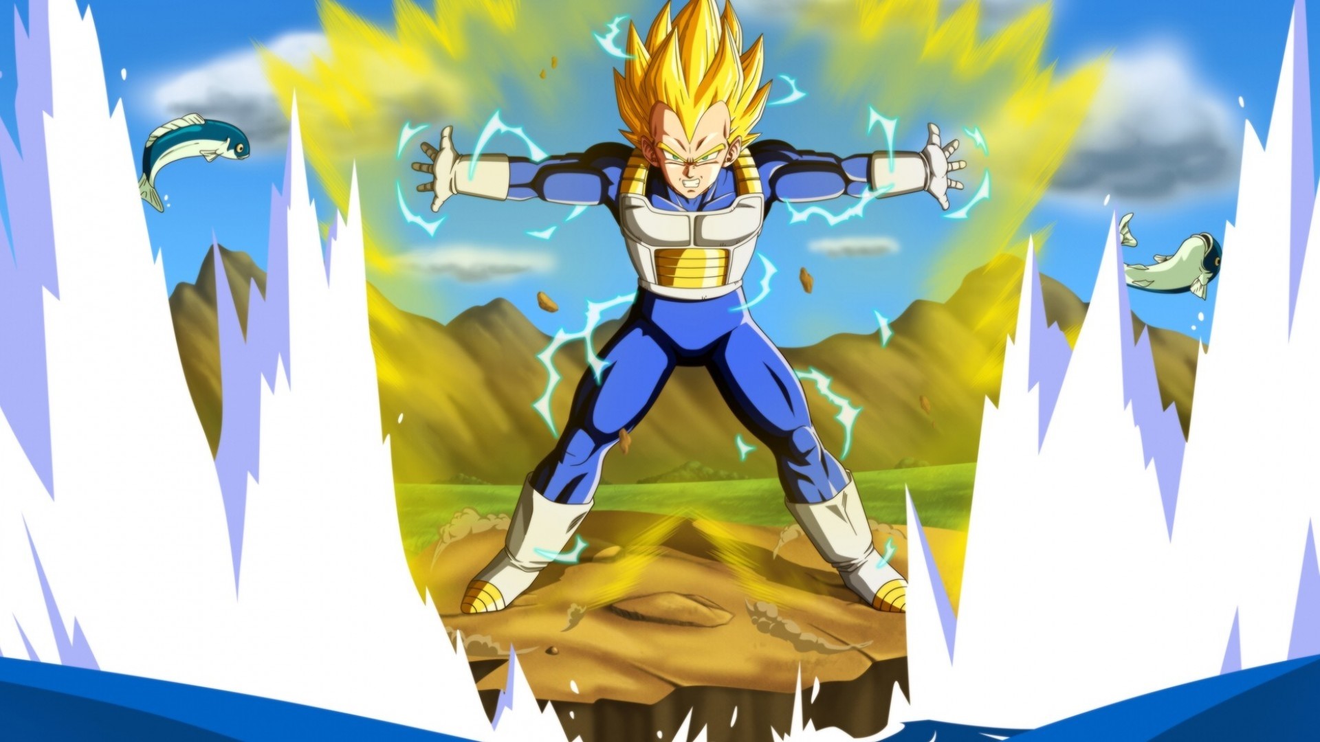 Super Saiyan Vegeta from Dragon Ball Z HD Wallpaper