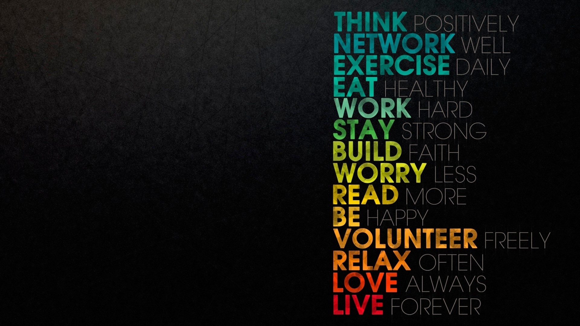 Motivational Quotes on Black Background HD Wallpaper