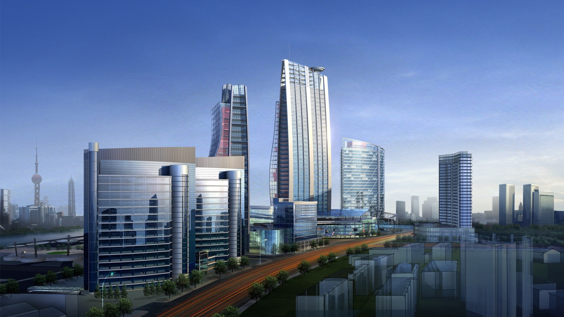 Modern Buildings and Cityscape HD Wallpaper