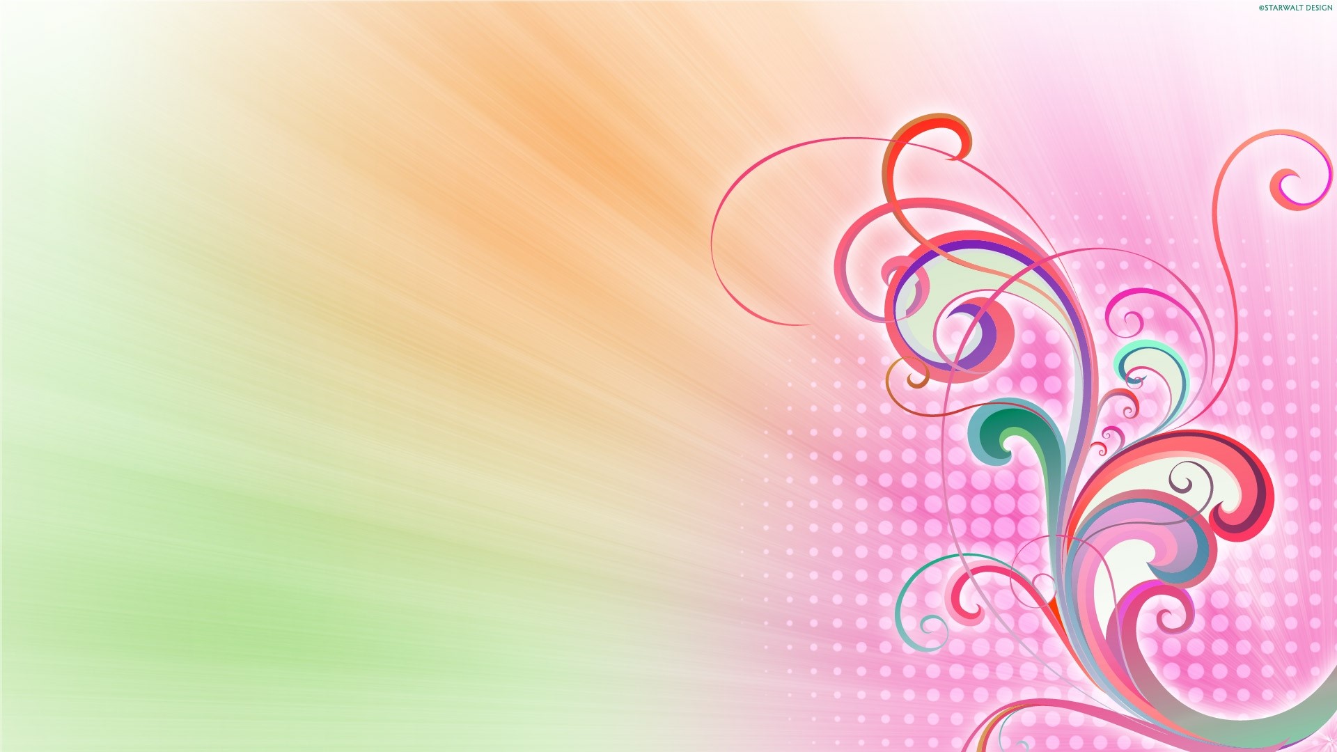 Abstract floral design with gradient background HD Wallpaper