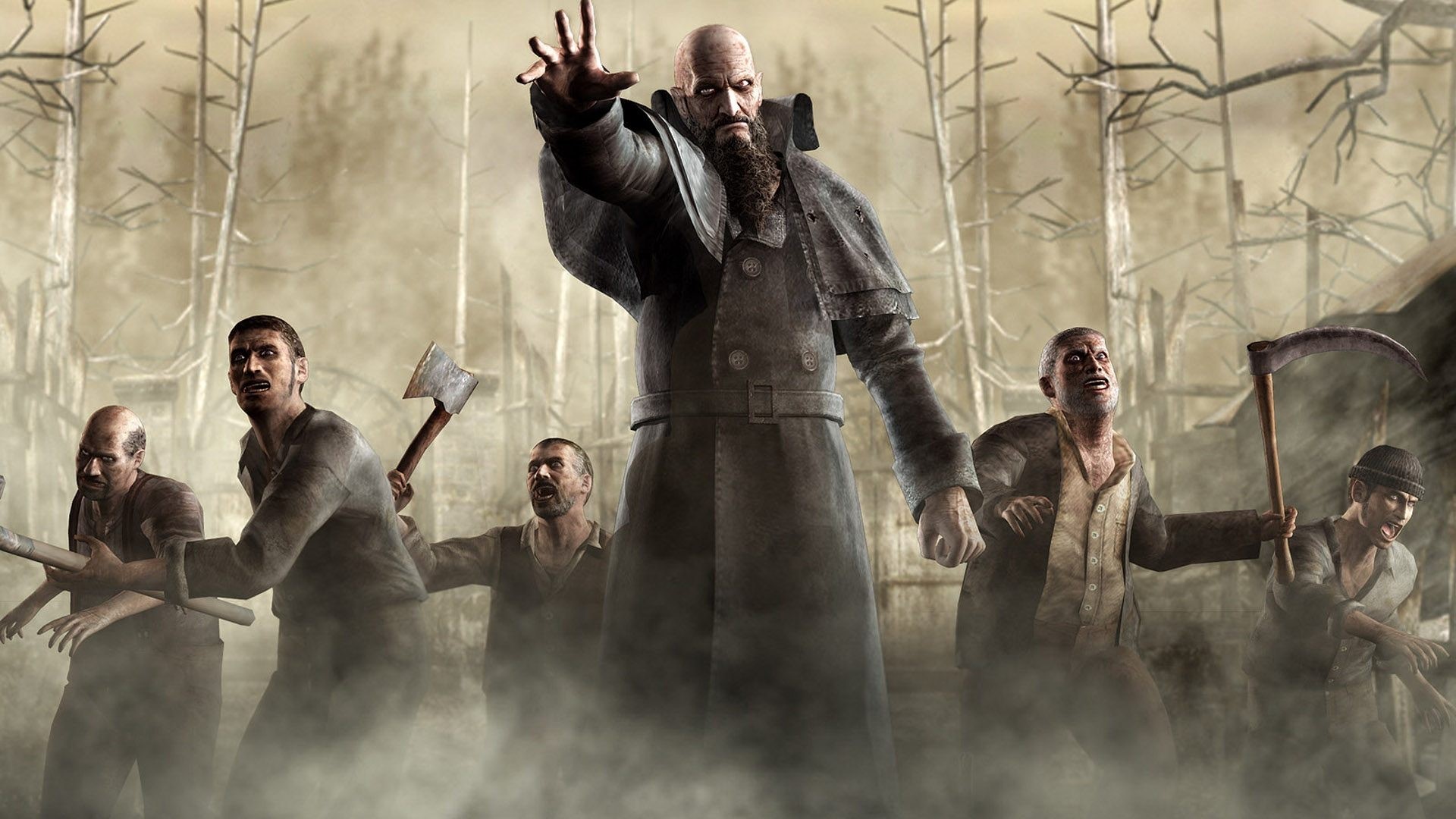 Resident Evil 4 Villagers with weapons HD Wallpaper