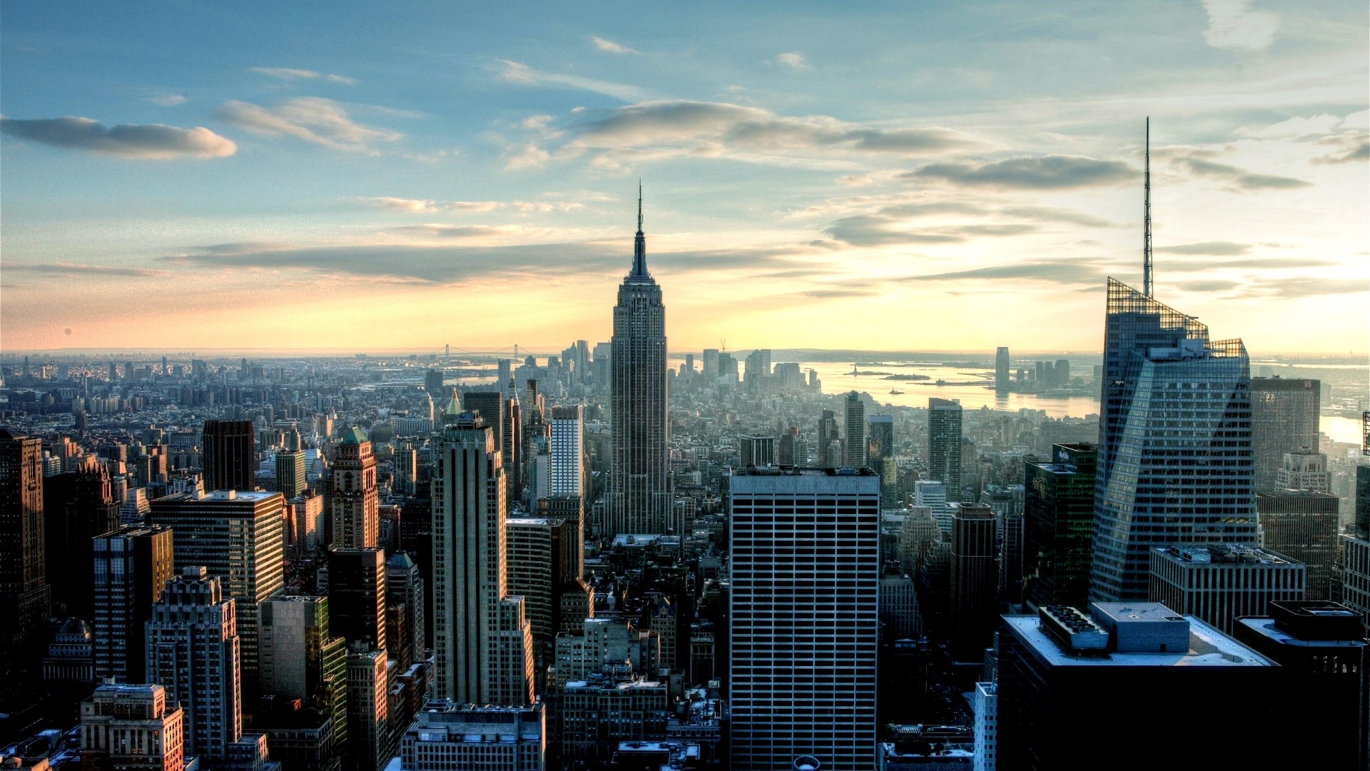 Empire State Building and New York City Skyline HD Wallpaper
