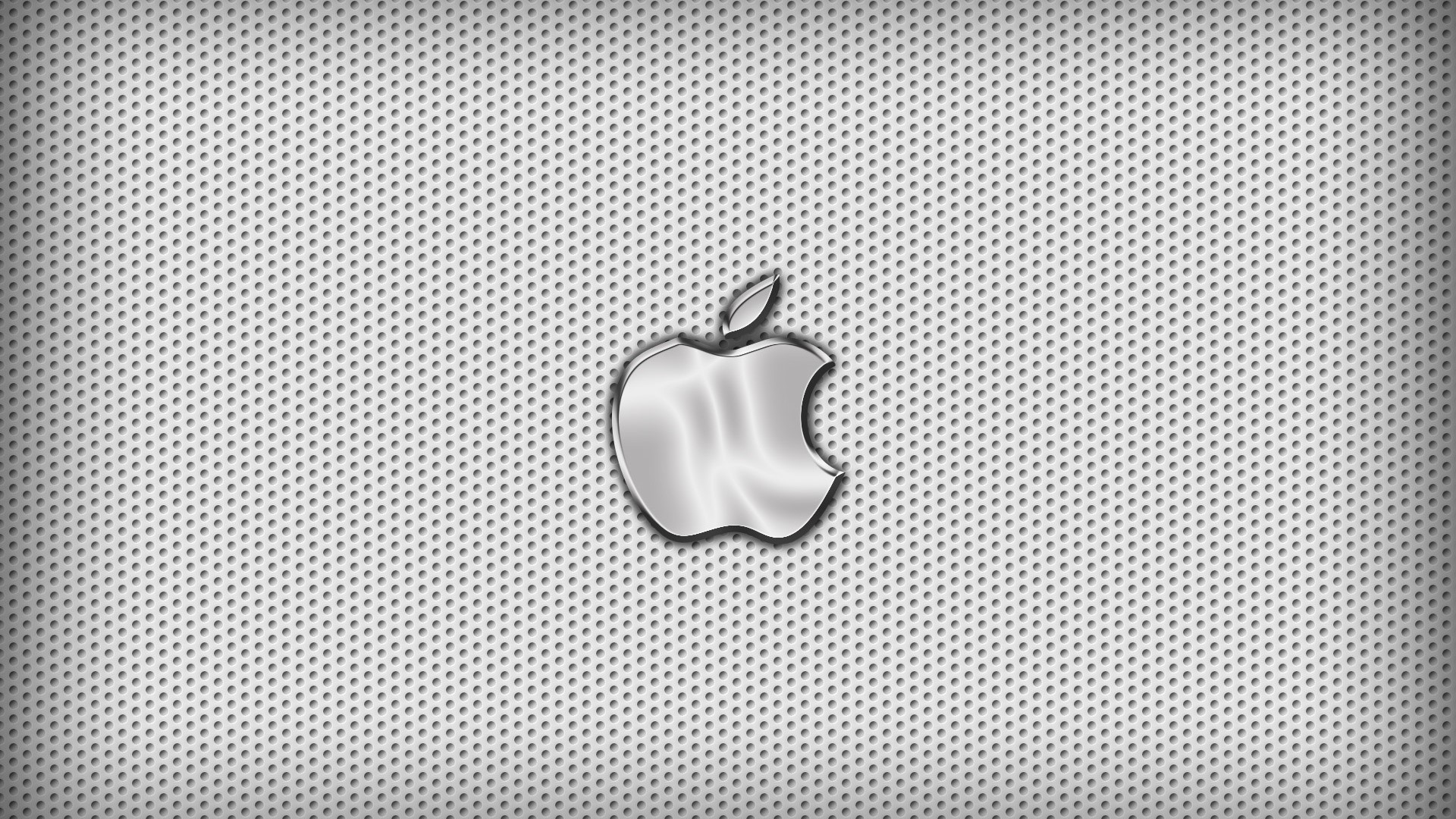 Apple Logo on Perforated Metal HD Wallpaper