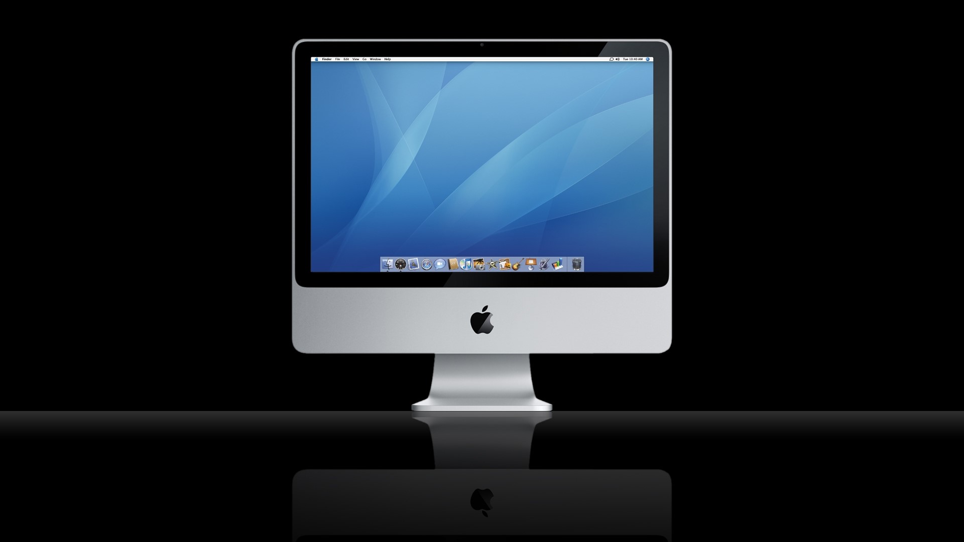 Apple iMac computer with macOS wallpaper HD Wallpaper