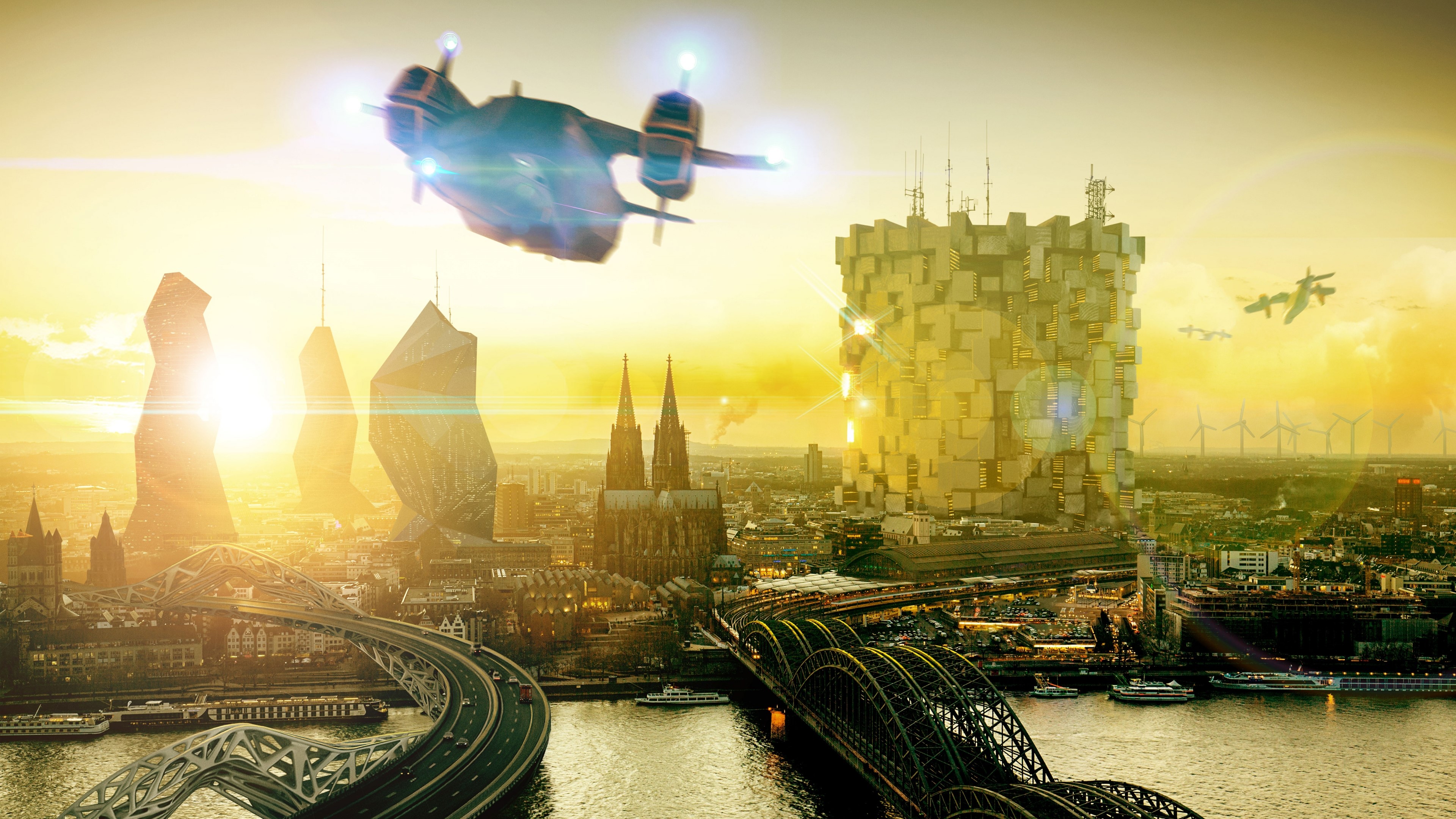 Future City Deus Ex Mankind Divided HD Wallpaper