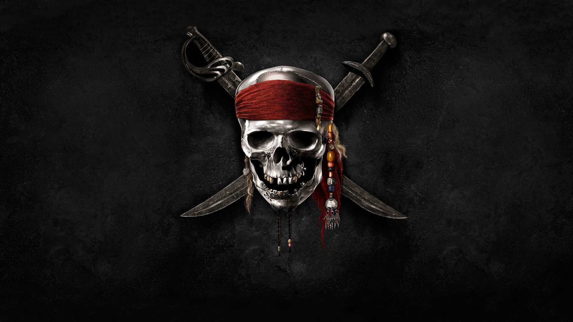 Pirate Skull with Crossed Swords HD Wallpaper