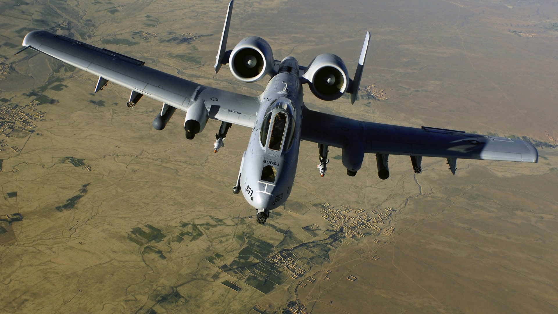 A-10 Thunderbolt II aircraft in flight HD Wallpaper