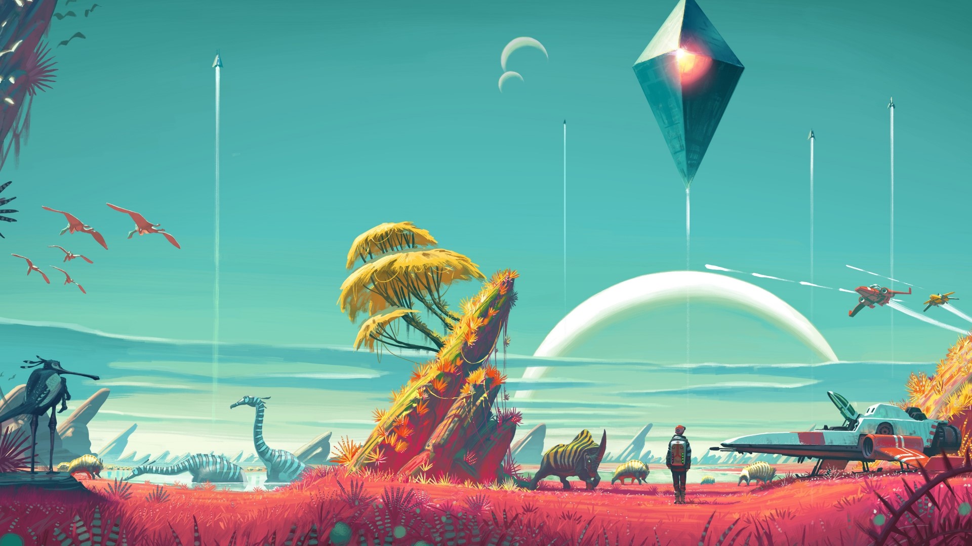 No Man's Sky Game Landscape HD Wallpaper