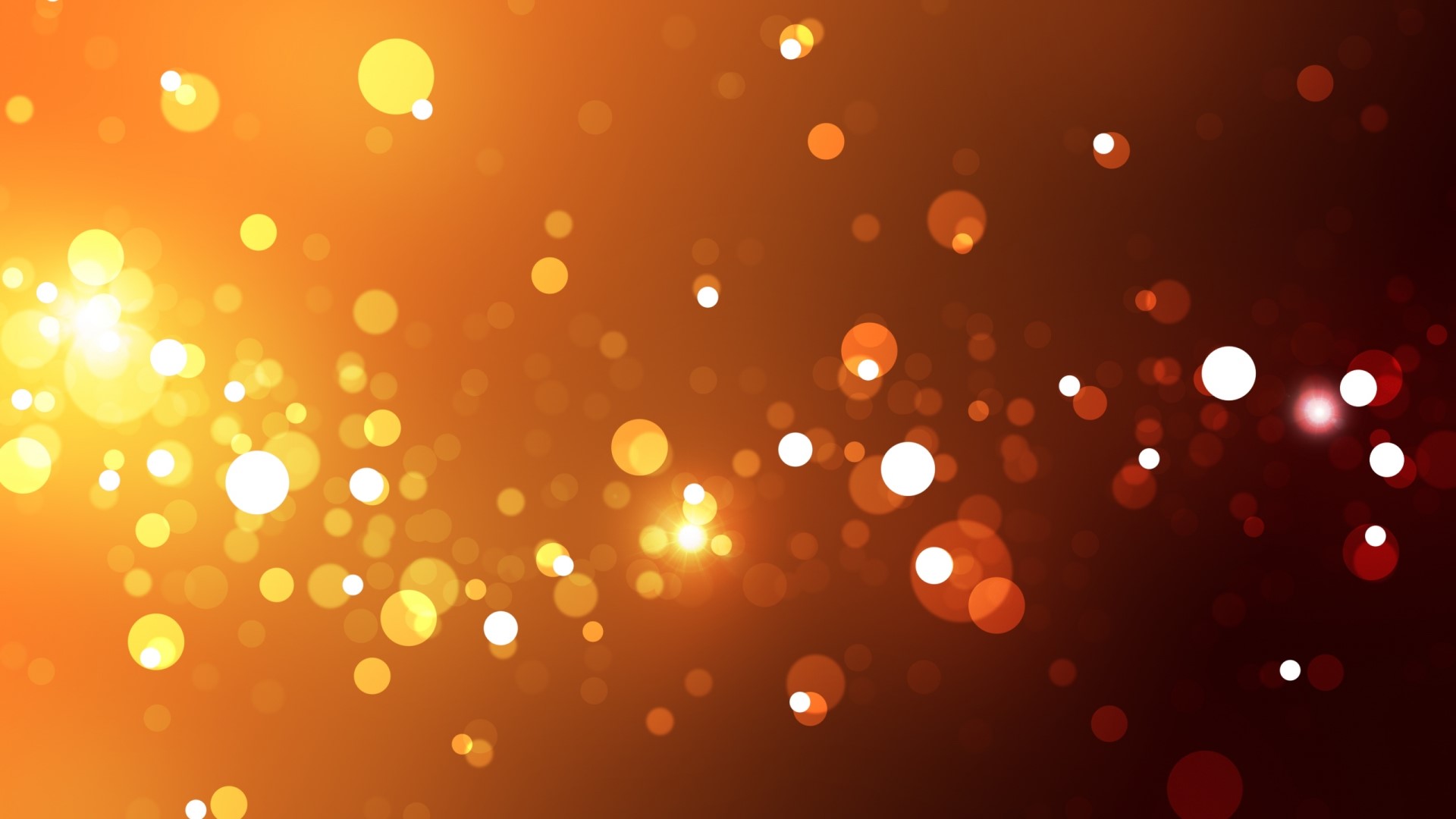 Gold light sparkles on a dark background HD Wallpaper