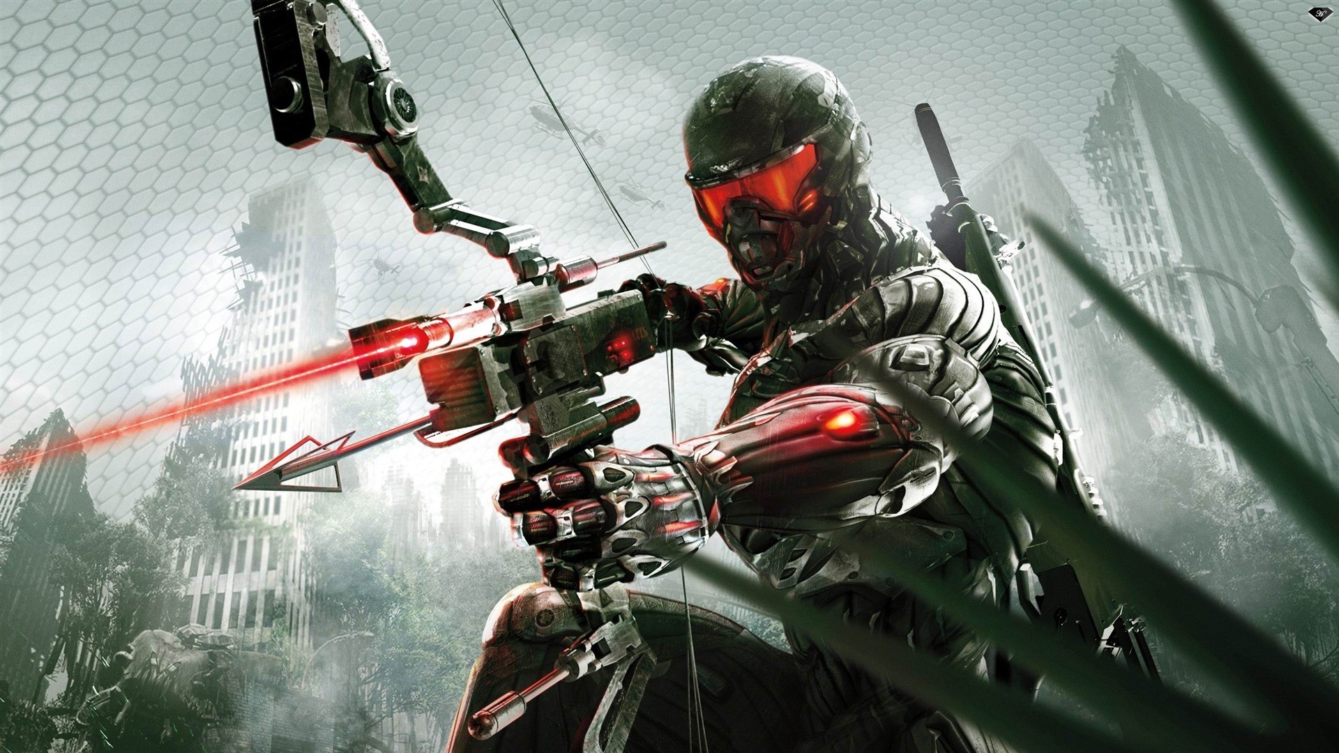 Soldier with bow and arrow in Crysis 3 HD Wallpaper