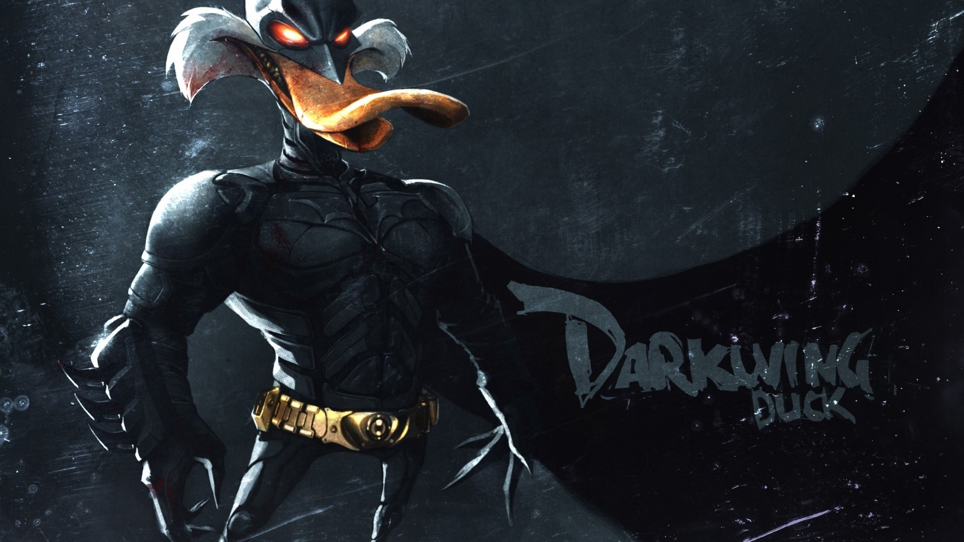 Darkwing Duck in Batman-like costume HD Wallpaper