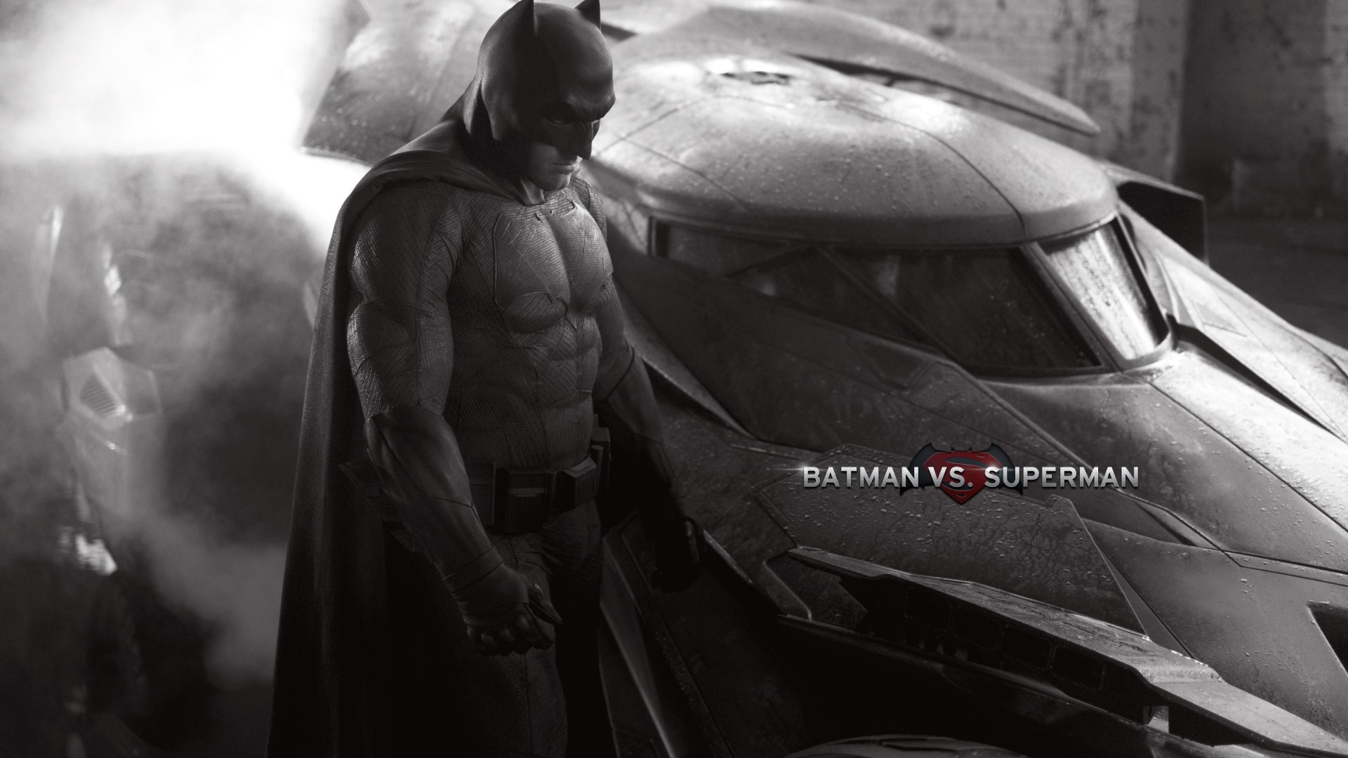 Batman from Batman v Superman near the Batmobile HD Wallpaper