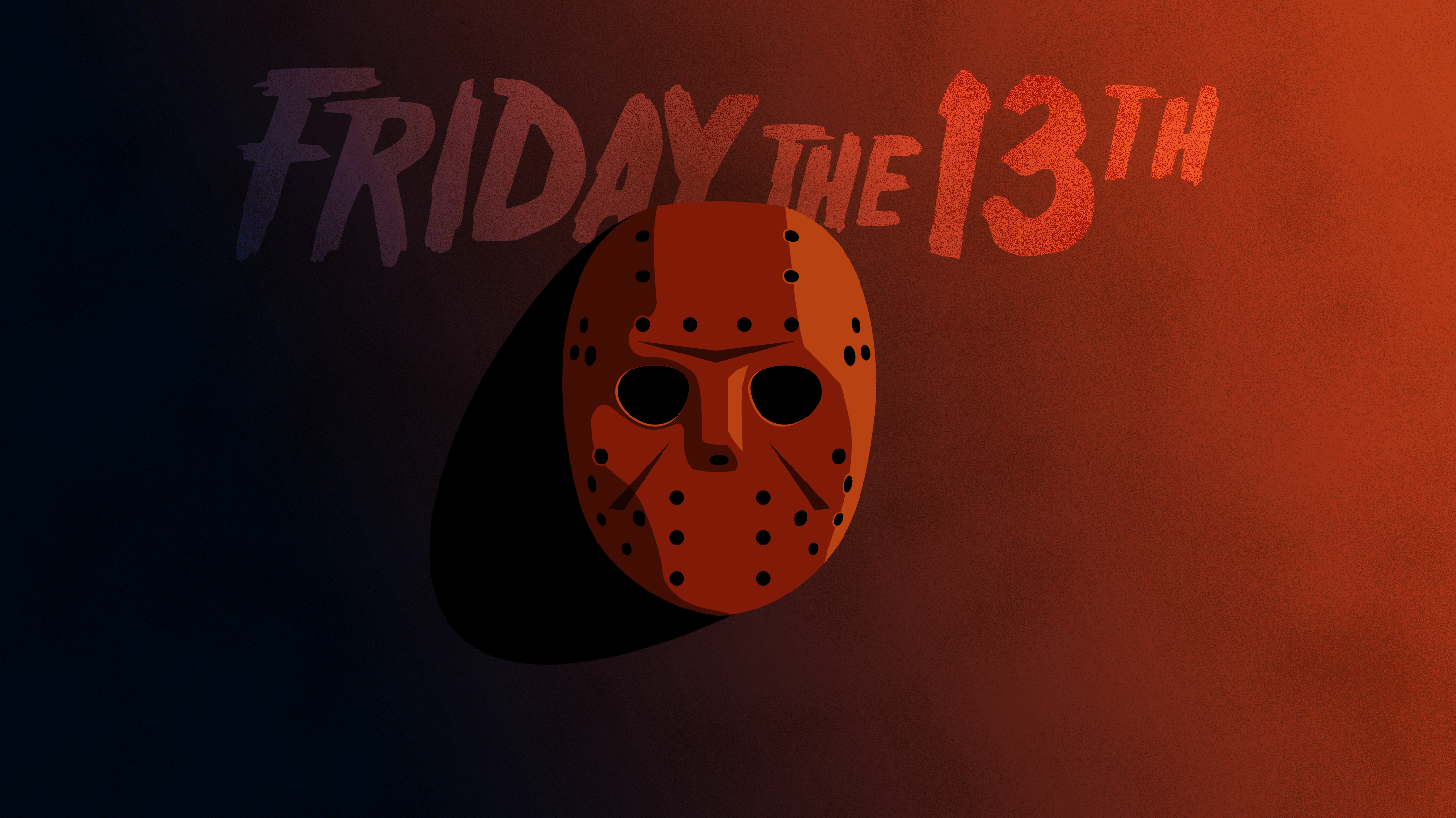 Friday the 13th mask and title HD Wallpaper