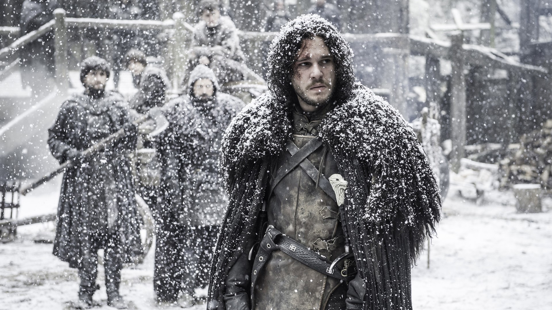 Jon Snow from Game of Thrones in snow HD Wallpaper