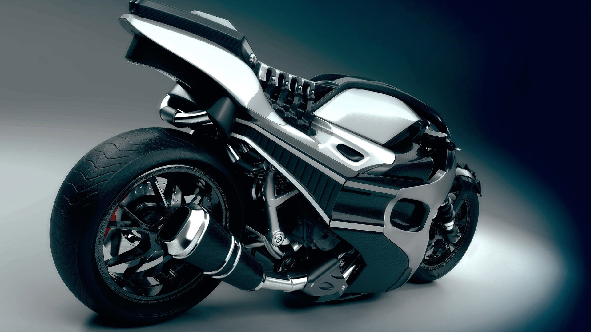 Futuristic Motorcycle HD Wallpaper