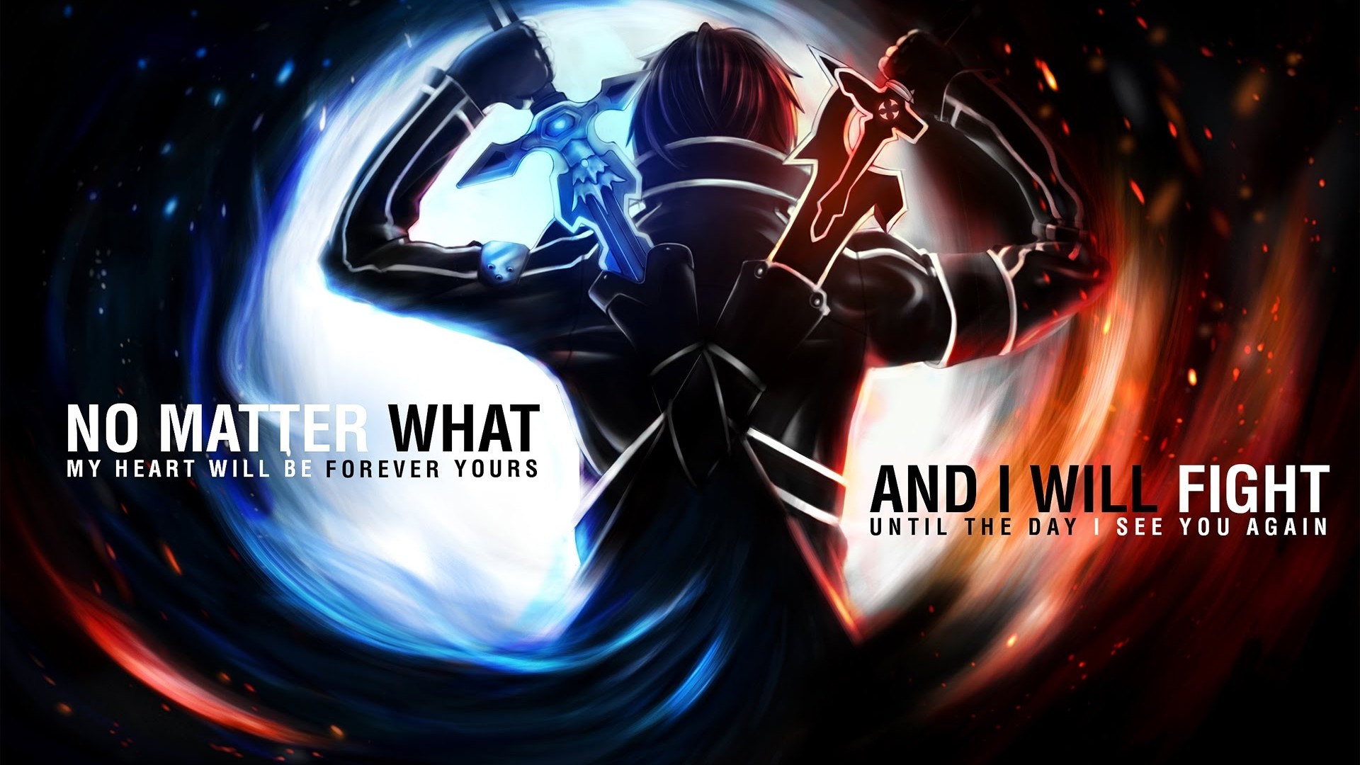 Kirito from Sword Art Online with dual swords HD Wallpaper