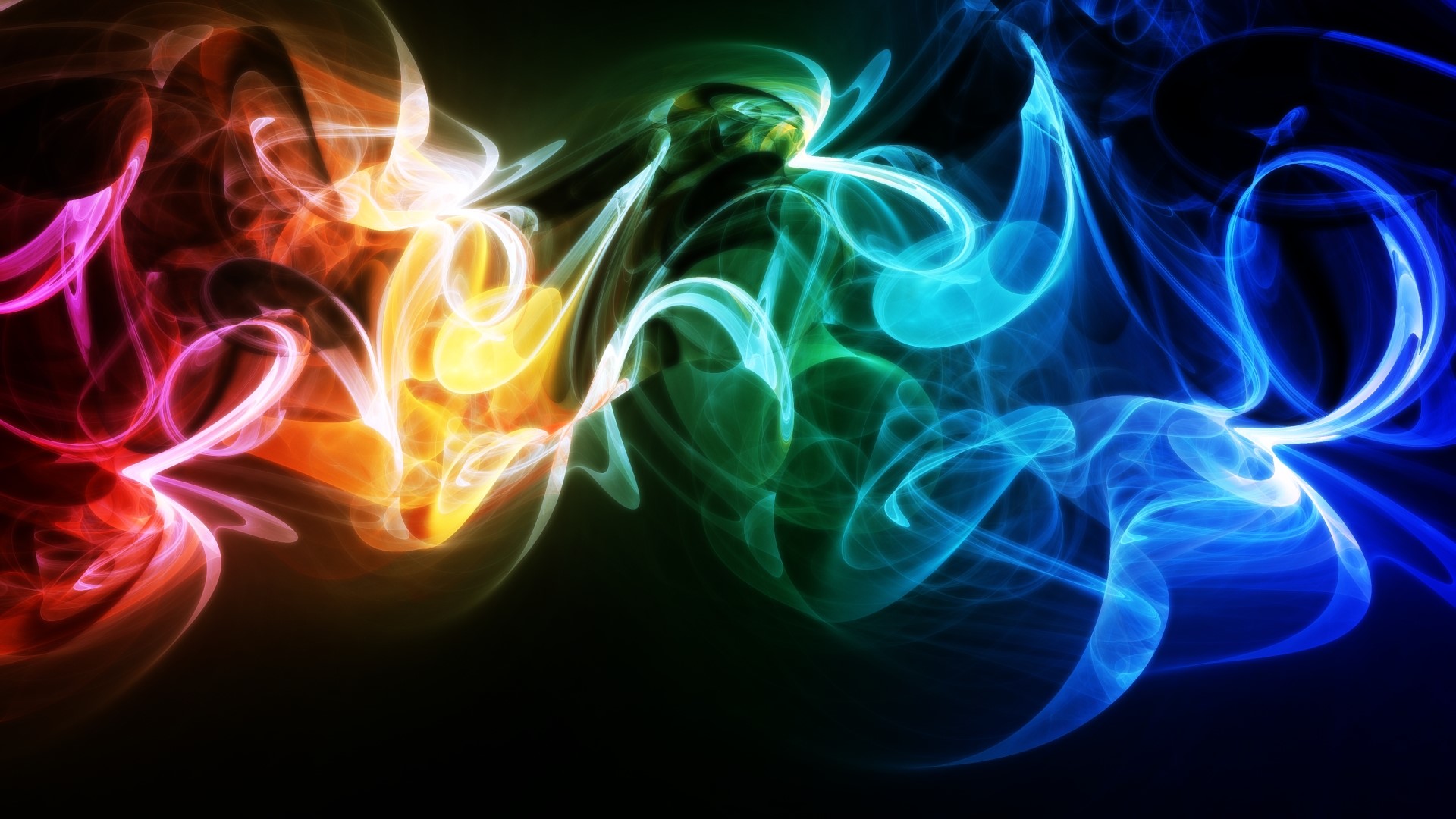 Abstract colorful smoke swirls HD Wallpaper