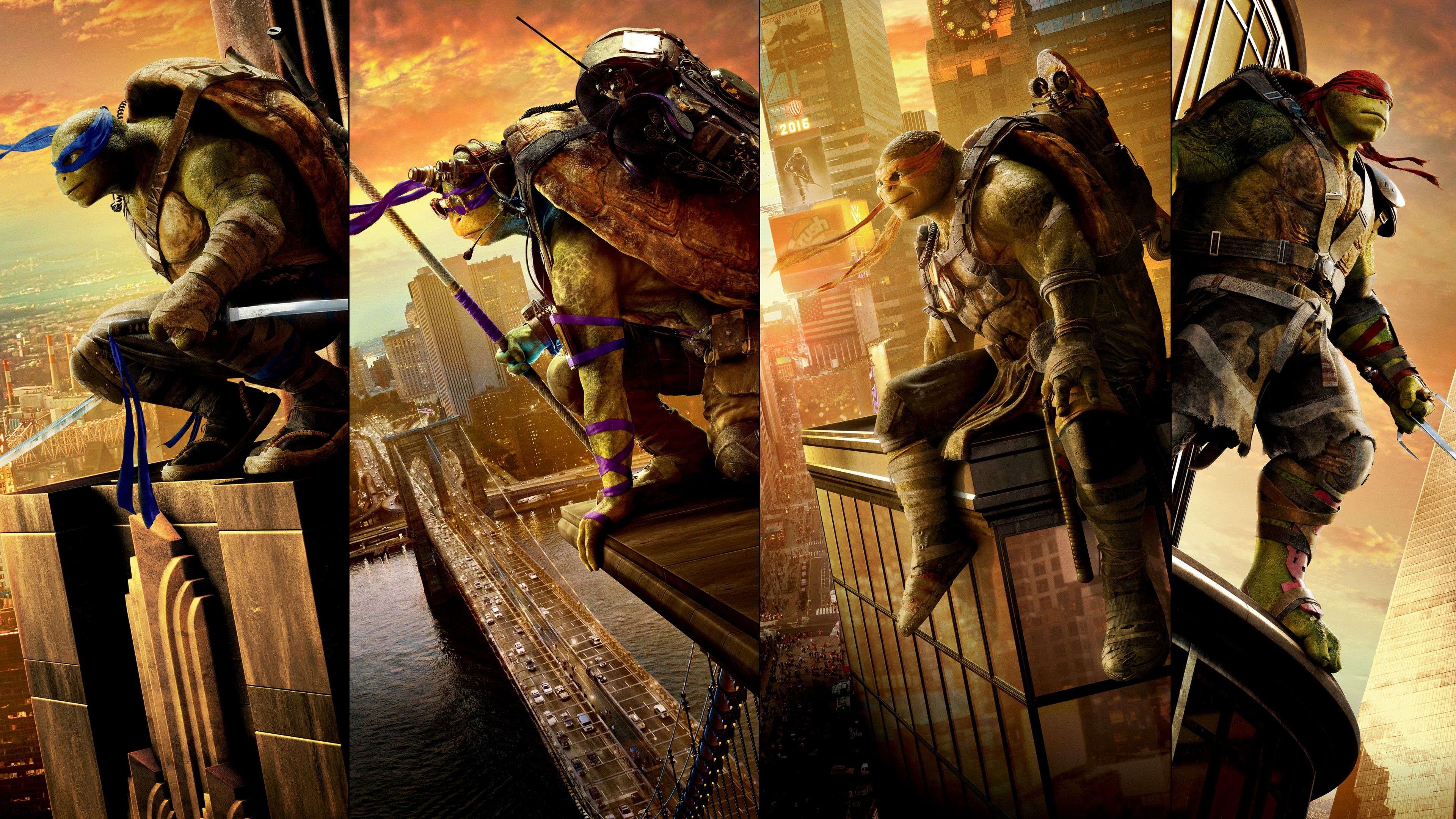 4K Teenage Mutant Ninja Turtles from Out of the Shadows HD Wallpaper