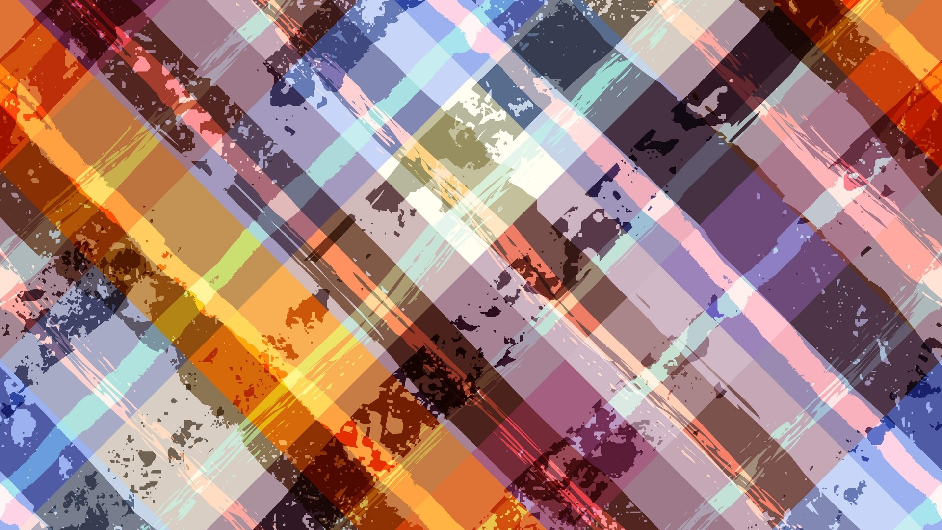Abstract plaid pattern with grunge texture HD Wallpaper