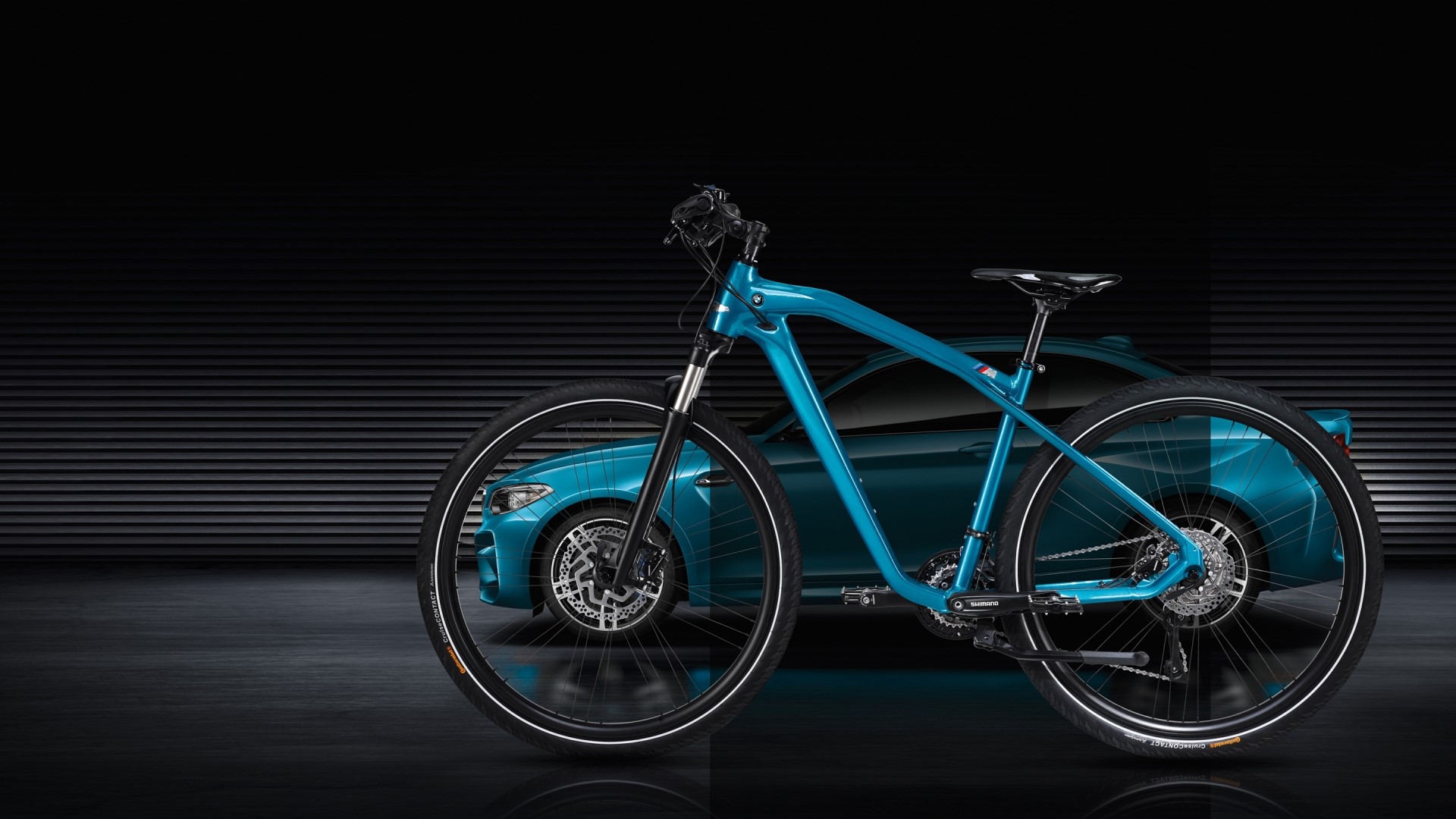 BMW M Cruise Bike and Car HD Wallpaper